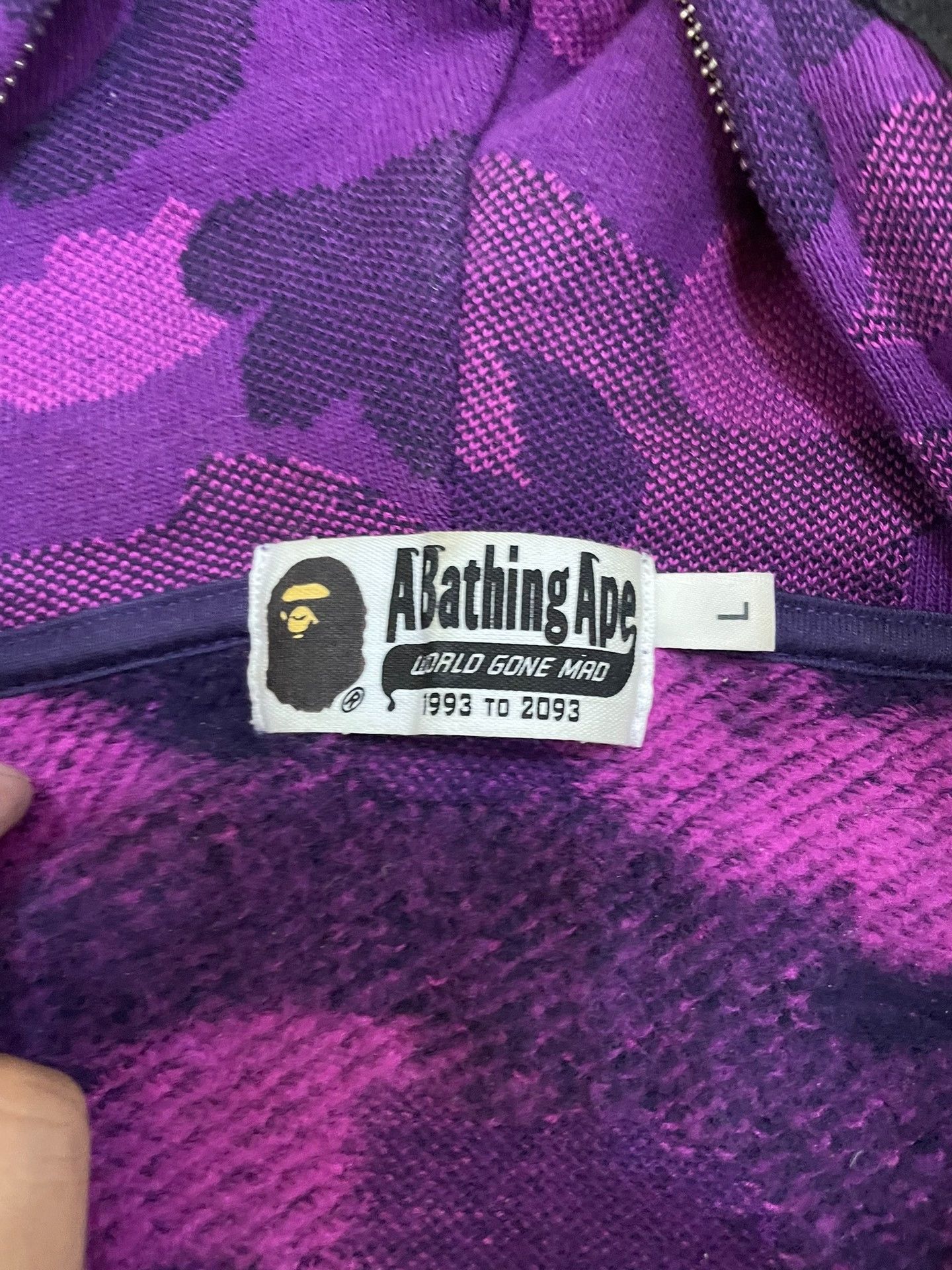 Bape Bape Purple Shark Sweatshirt Pullover Size US L / EU 52-54 / 3 - 4 Thumbnail