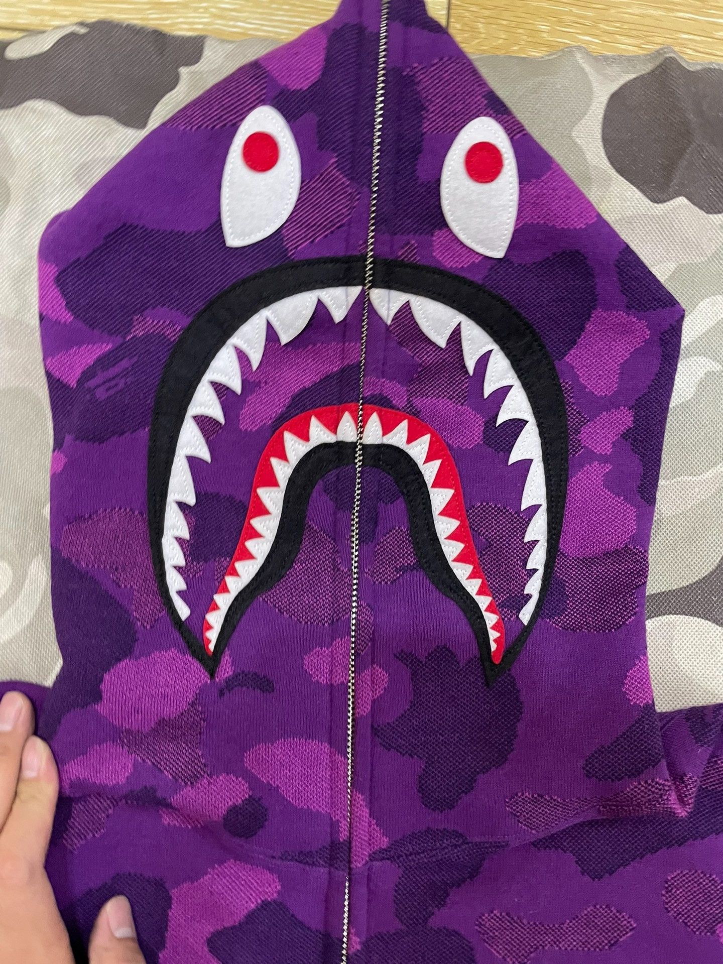 Bape Bape Purple Shark Sweatshirt Pullover Size US L / EU 52-54 / 3 - 2 Thumbnail