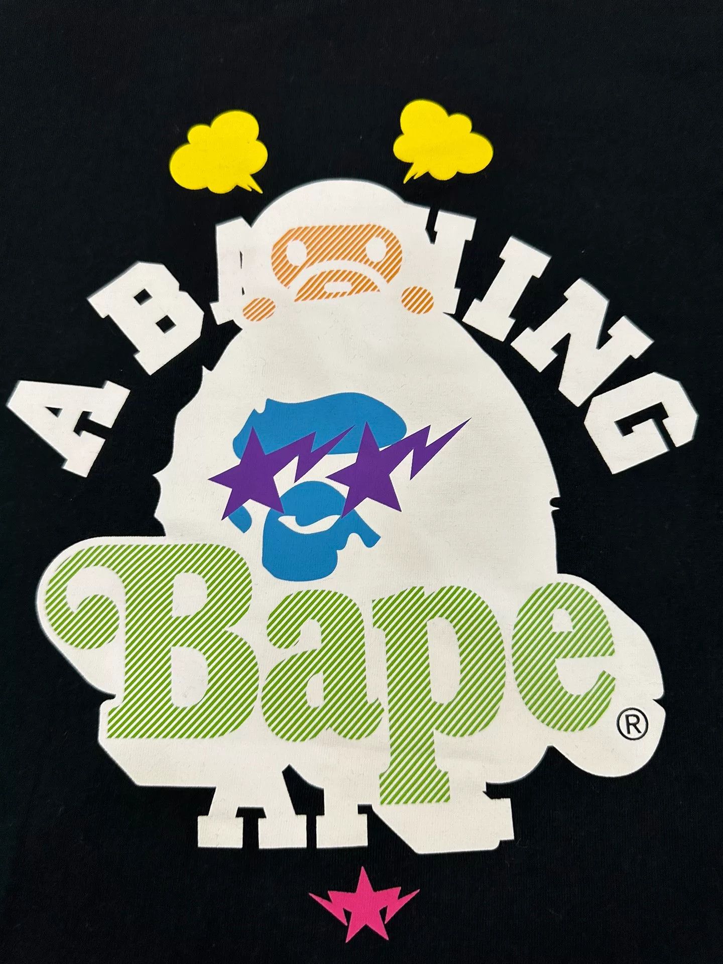 Bape Bape Ta Multi Glow T-Shirt Casual Size US XL / EU 56 / 4 - 4 Thumbnail