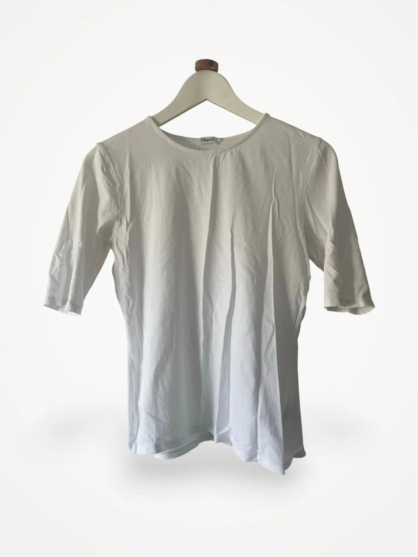 Filippa K Filippa K Cotton Stretch Elbow Sleeve Sweater Size L / US 10 / IT 46 - 2 Thumbnail