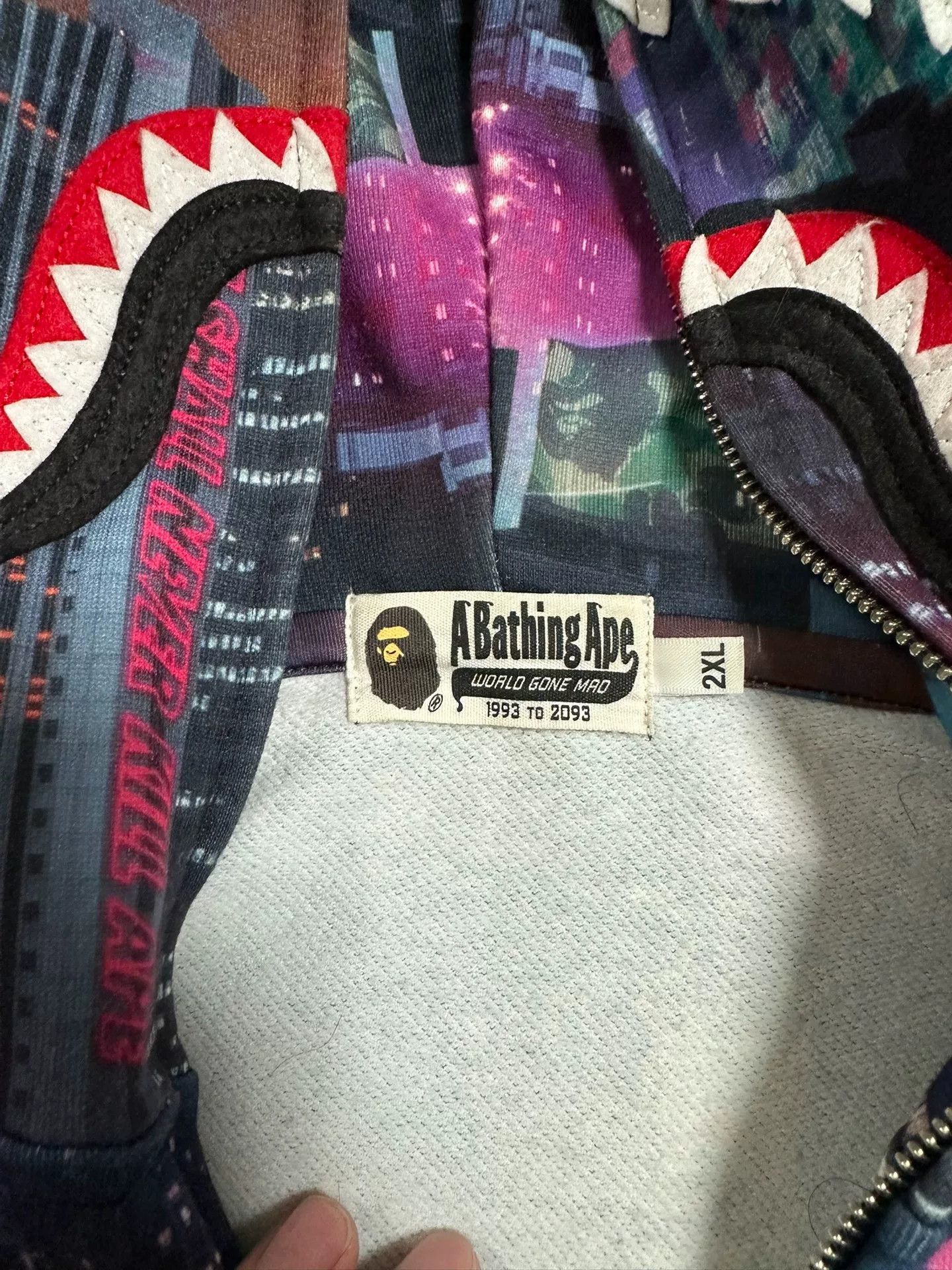 Bape Bape X Multi Shark Sweatshirt Pullover Size US XXL / EU 58 / 5 - 4 Thumbnail