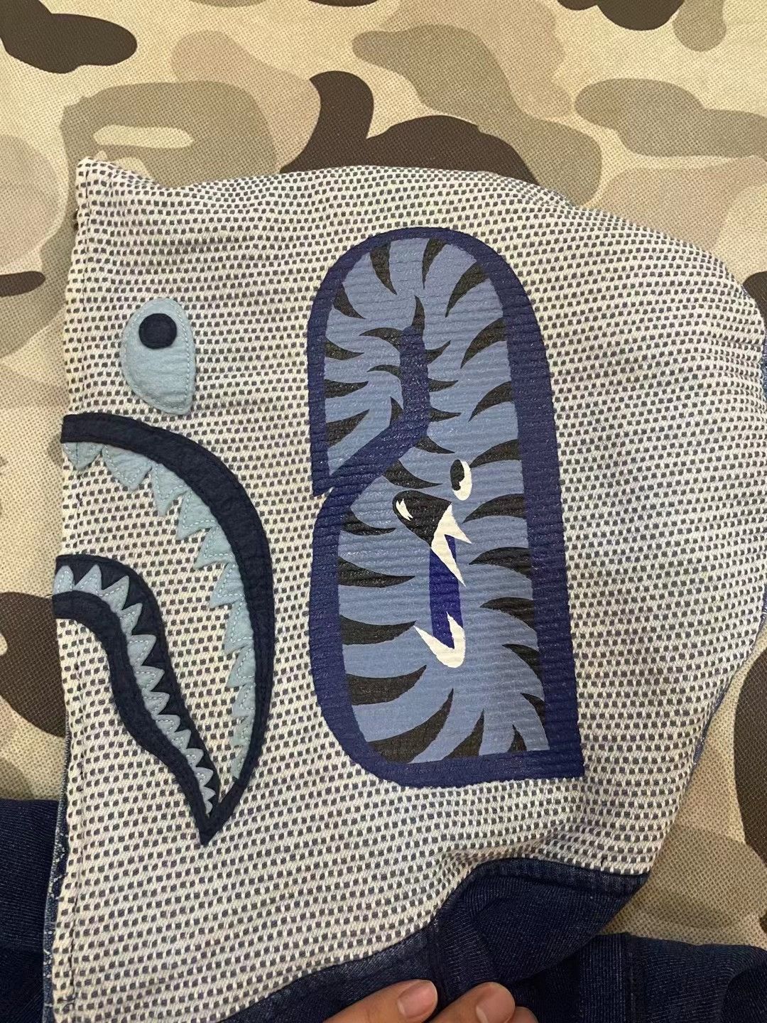 Bape Bape Shark Sweatshirt Pullover Size US XL / EU 56 / 4 - 4 Thumbnail