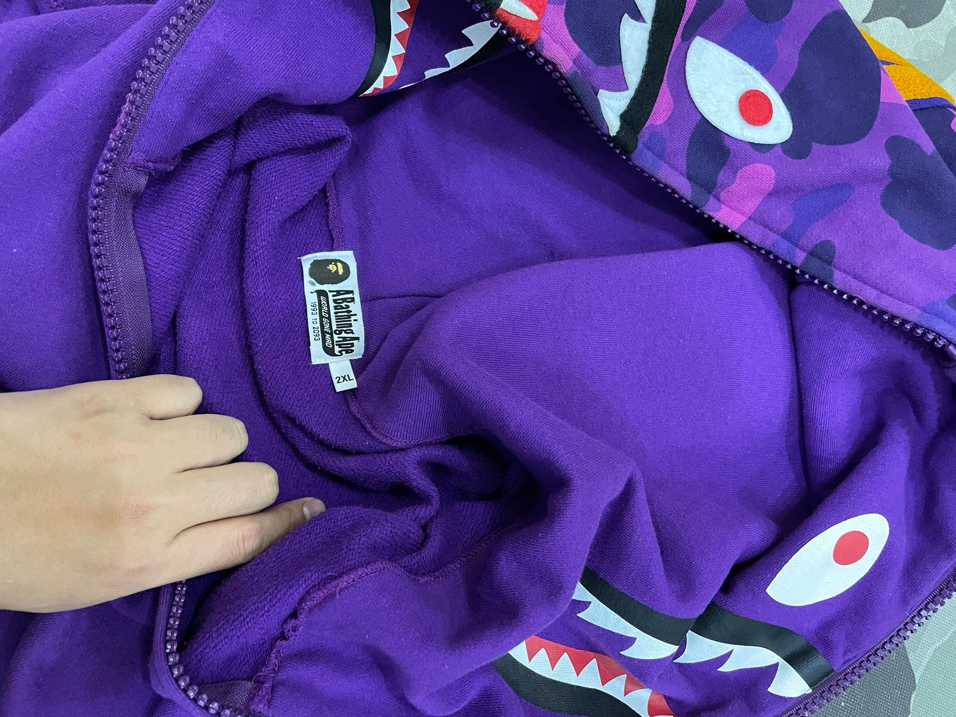 Bape Bape X Multi Shark Sweatshirt Pullover Size US XXL / EU 58 / 5 - 5 Thumbnail