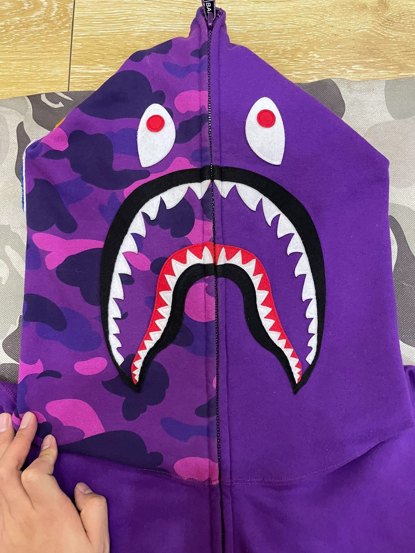 Bape Bape X Multi Shark Sweatshirt Pullover Size US XXL / EU 58 / 5 - 2 Thumbnail