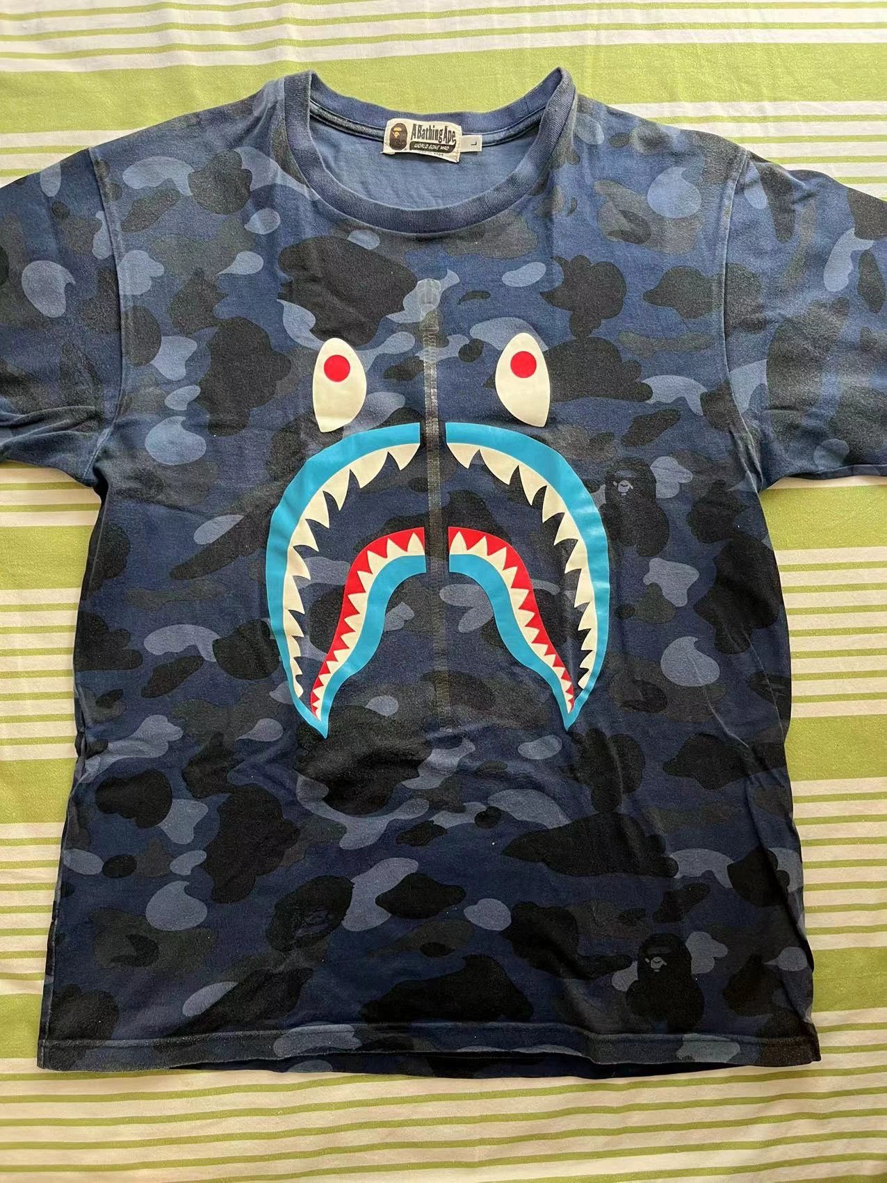 Bape Bape T Shark T-Shirt Casual Short Sleeve Size US XL / EU 56 / 4 - 9 Thumbnail