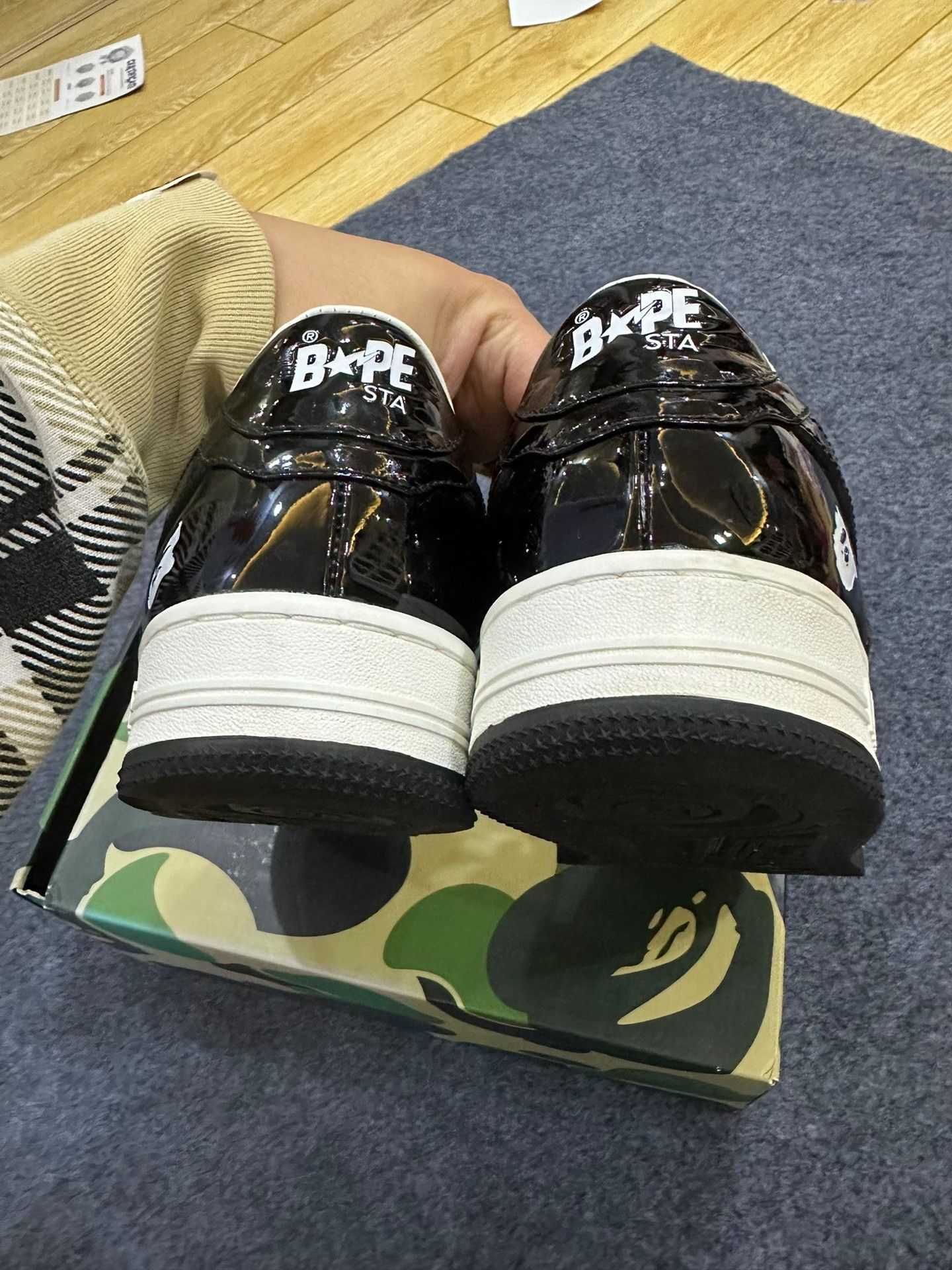 Bape Bape Ta Black-white Shark Shoes Size US 12 / EU 45 - 7 Thumbnail