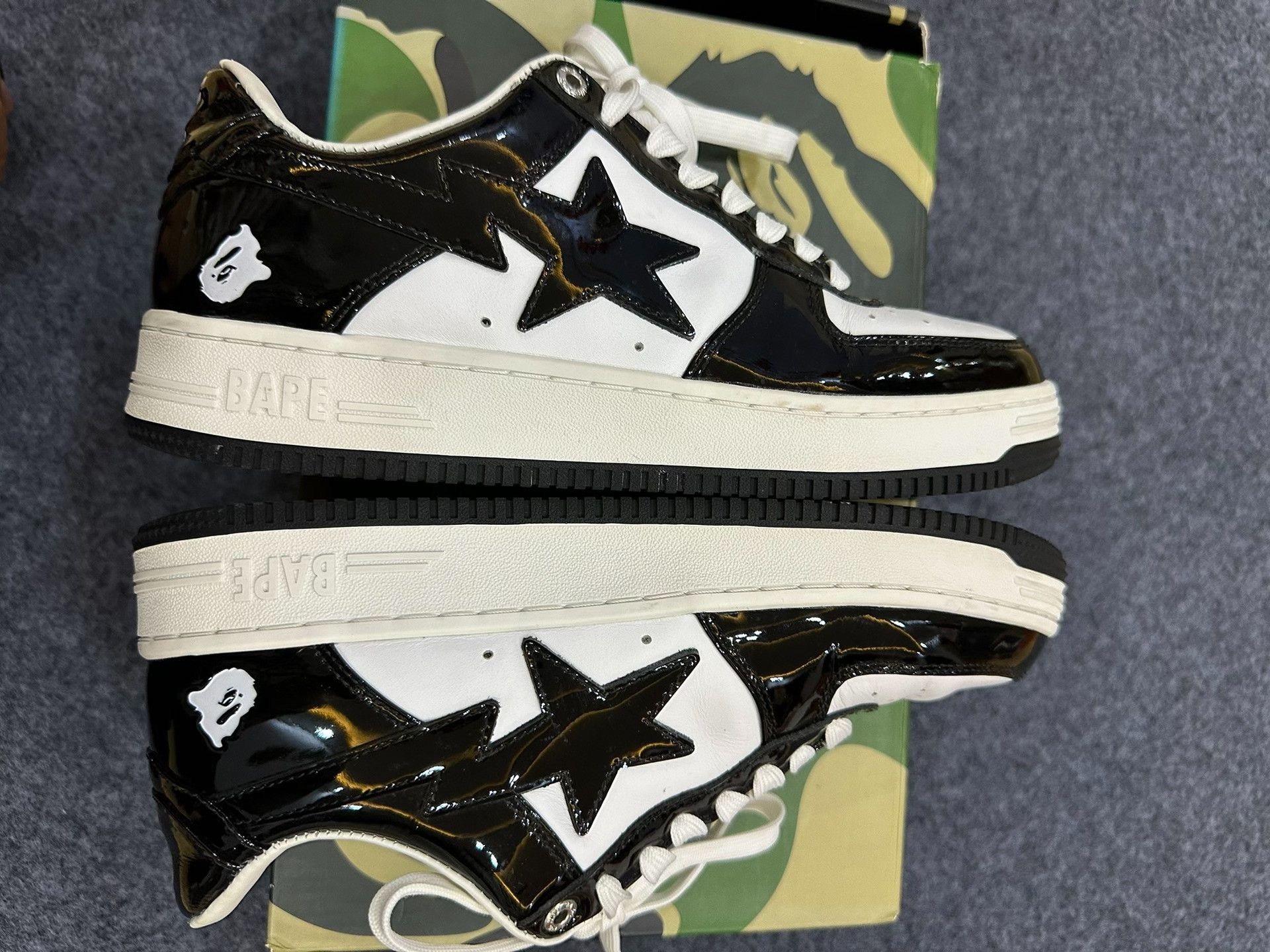 Bape Bape Ta Black-white Shark Shoes Size US 12 / EU 45 - 4 Thumbnail