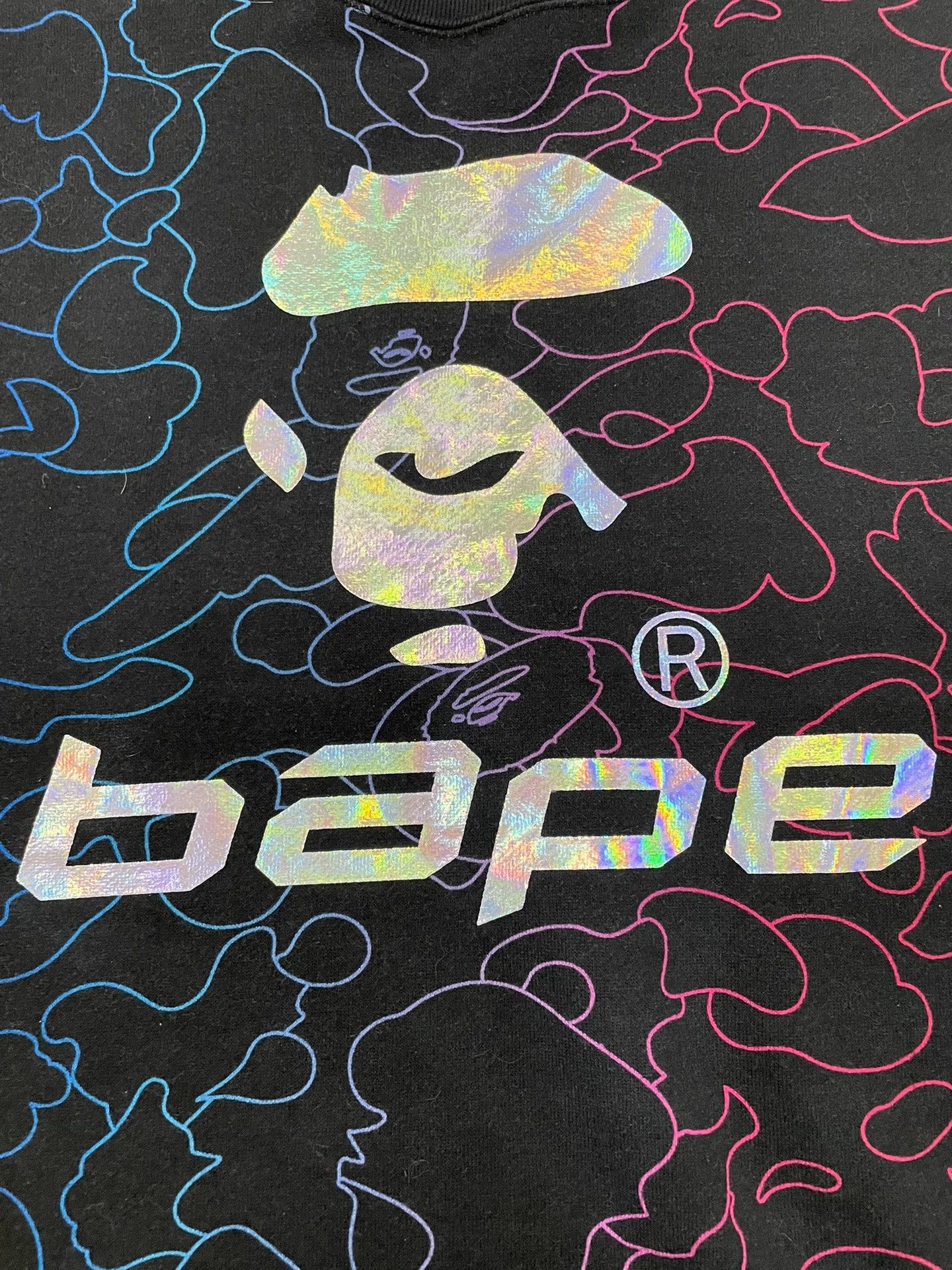 Bape Bape Multi Shark Sweatshirt Pullover Size US L / EU 52-54 / 3 - 2 Thumbnail