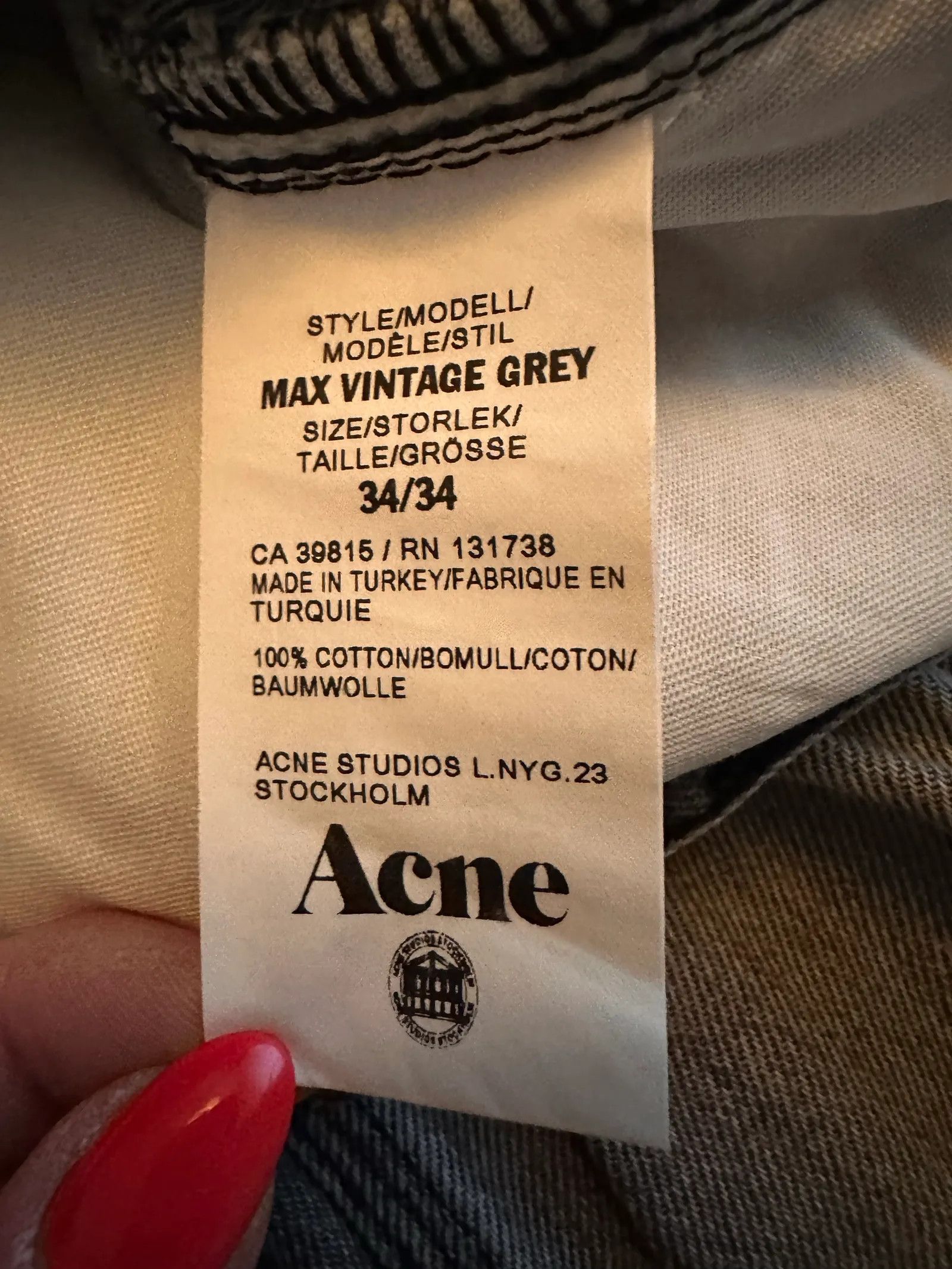 Acne Studios Acne Studios Max Vintage Grey Jeans Size US 34 / EU 50 - 5 Thumbnail