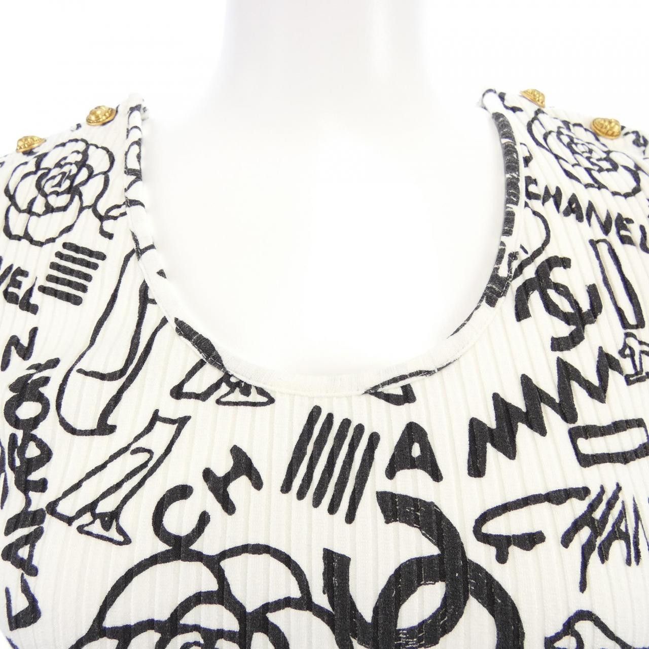 Chanel Chanel Chanel T Shirt Textile T-Shirts P61888V47215 DUTY FREE for USA Size ONE SIZE - 6 Thumbnail