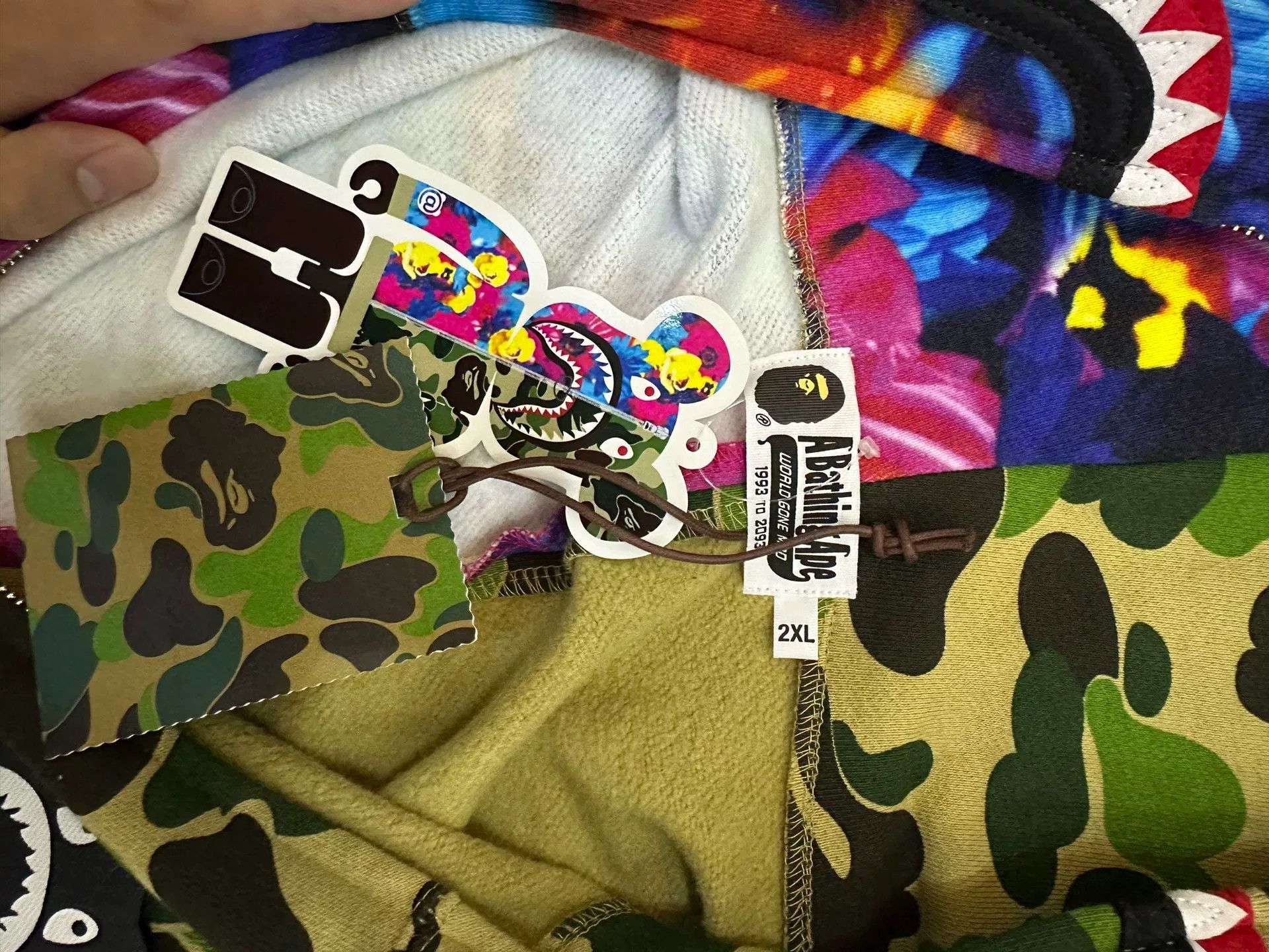 Bape Bape X Multi Shark Sweatshirt Pullover Size US XXL / EU 58 / 5 - 4 Thumbnail