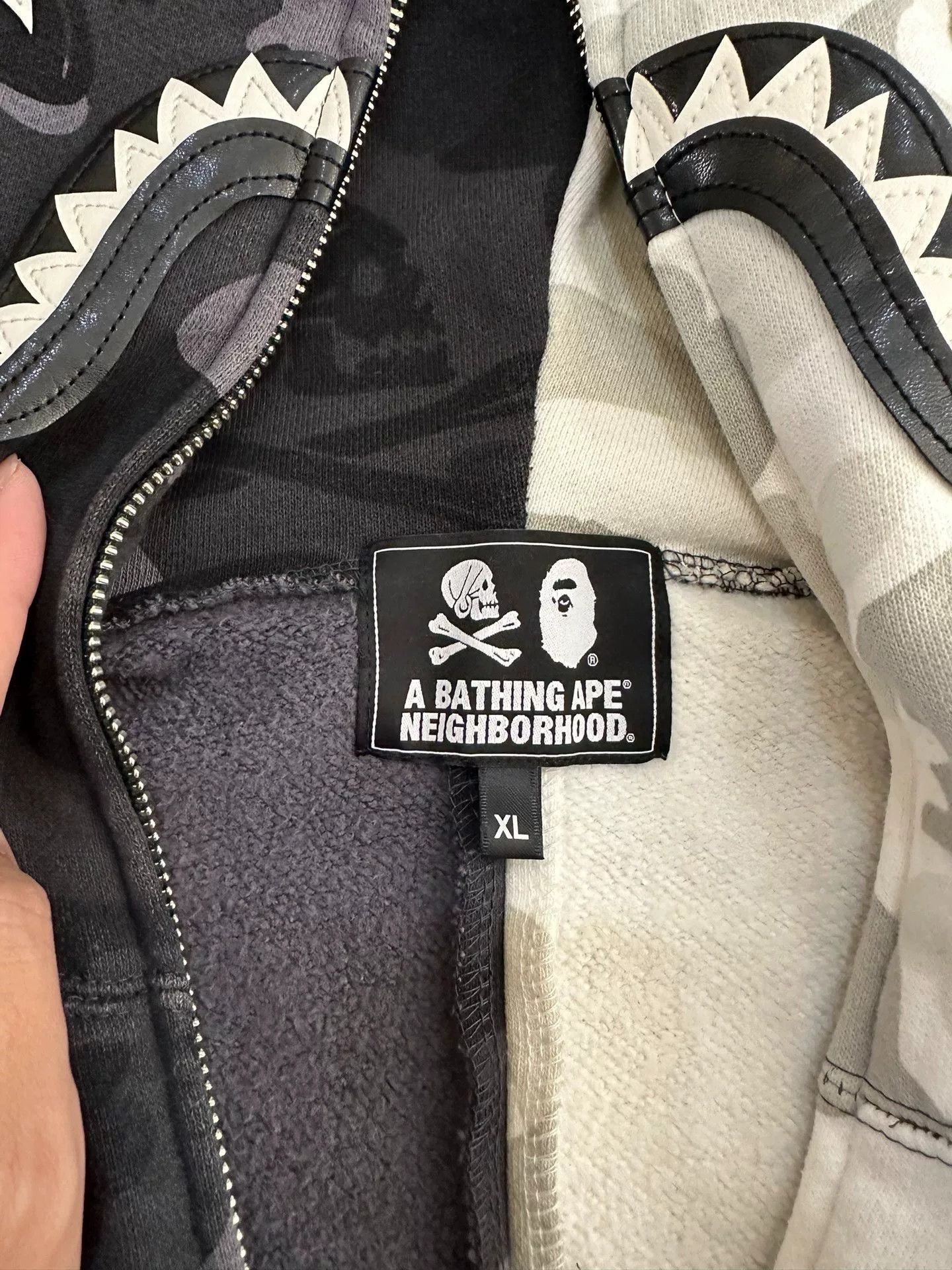 Bape Bape Nbhd Black-white Shark Sweatshirt Size US XL / EU 56 / 4 - 3 Thumbnail