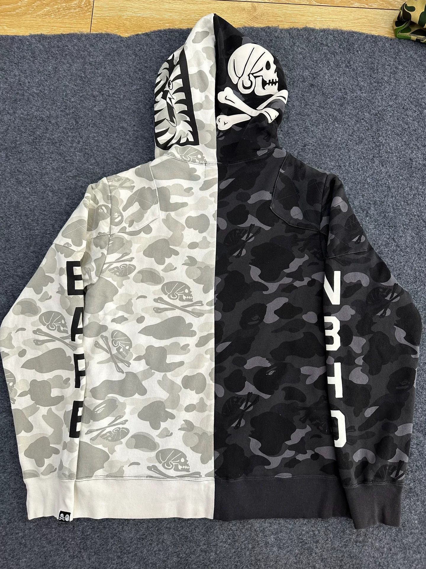 Bape Bape Nbhd Black-white Shark Sweatshirt Size US XL / EU 56 / 4 - 7 Thumbnail