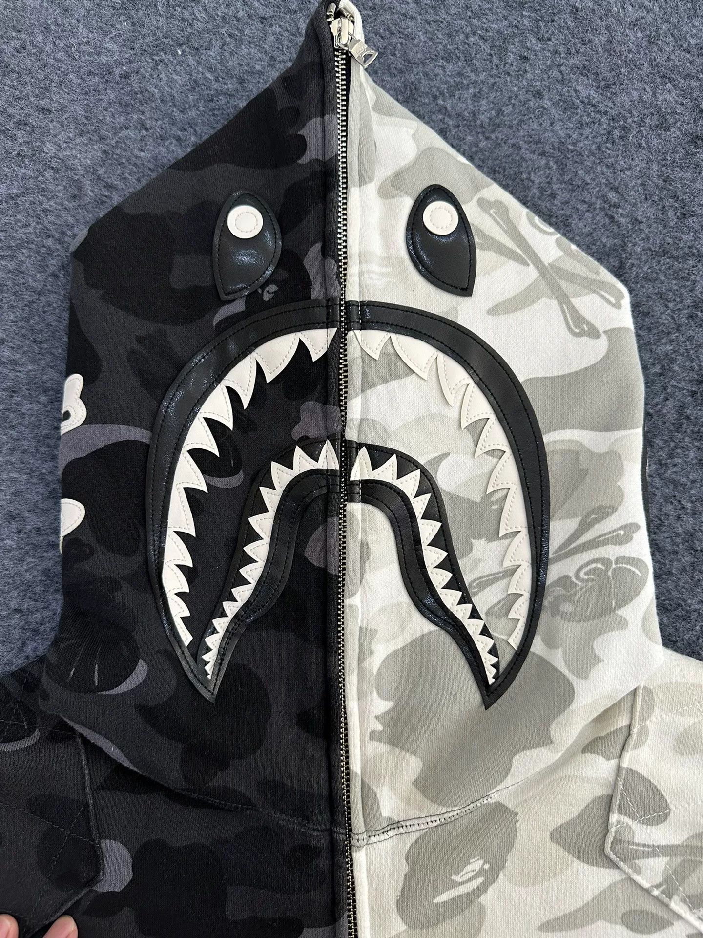 Bape Bape Nbhd Black-white Shark Sweatshirt Size US XL / EU 56 / 4 - 2 Thumbnail
