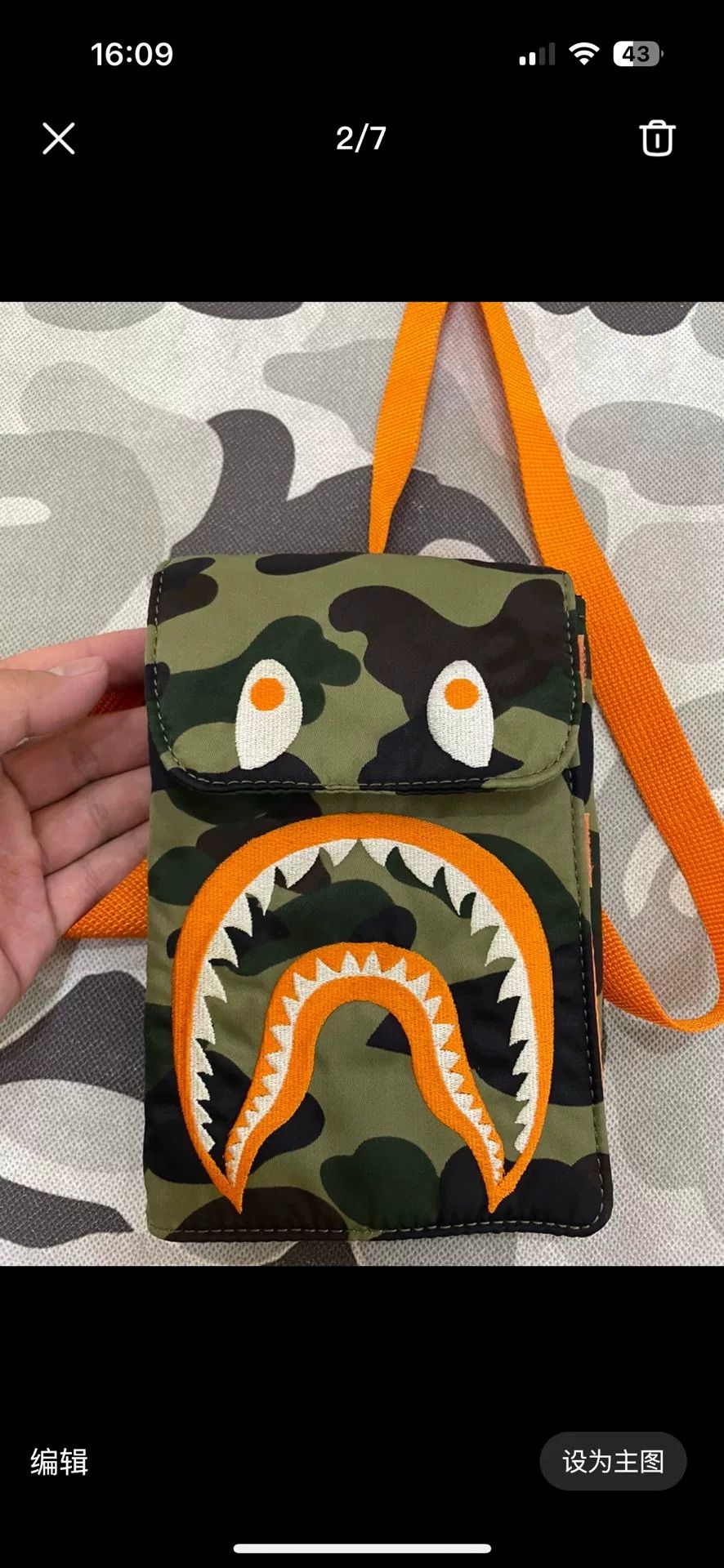 Bape Bape Porter Shark Crossbody Bag Size ONE SIZE - 2 Thumbnail