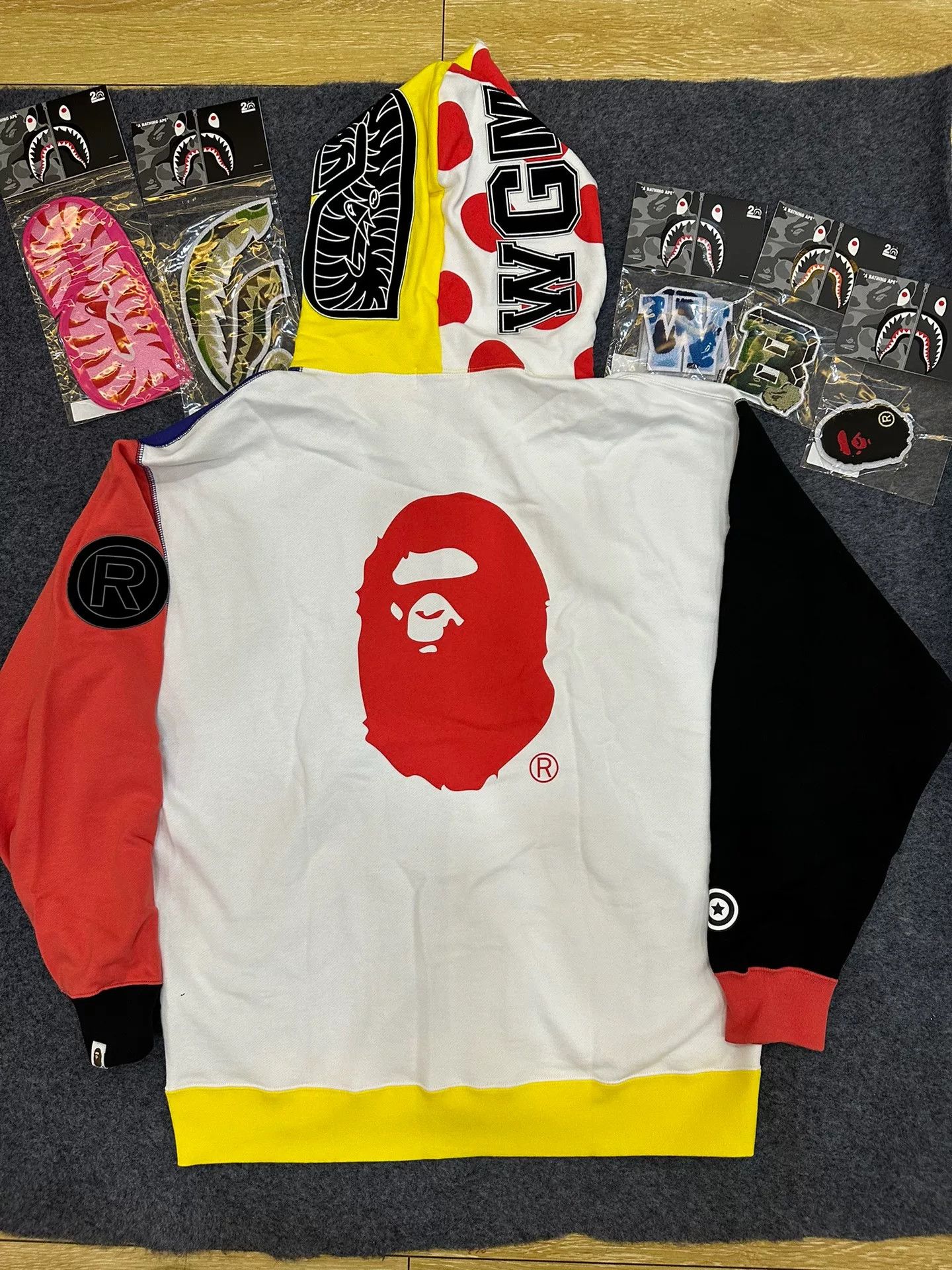 Bape Bape X Multi Shark Velcro Designer Size US XXL / EU 58 / 5 - 2 Thumbnail