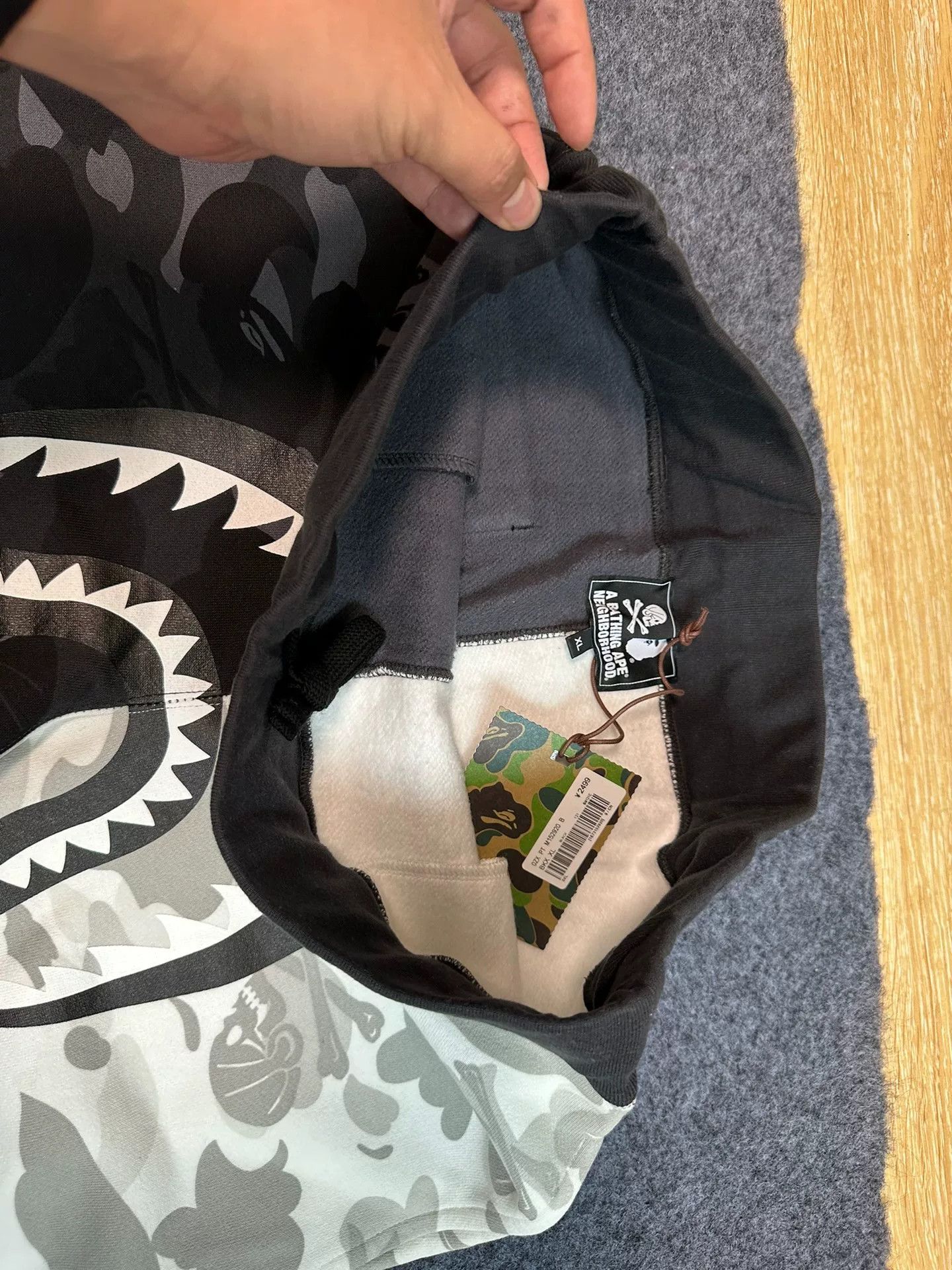 Bape Bape Nbhd Black-white Shark Collab Size US 36 / EU 52 - 5 Thumbnail