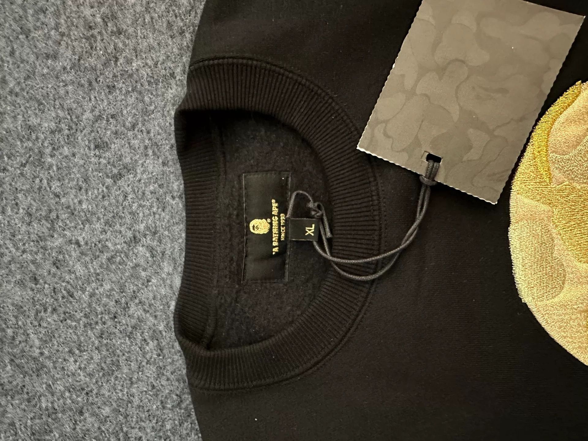 Bape Bape Black-gold Glow Sweatshirt Size US XL / EU 56 / 4 - 4 Thumbnail