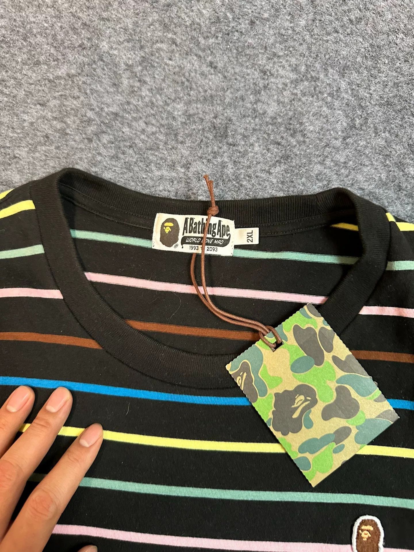 Bape Bape T Multi Glow Long Sleeve Tee Size US XXL / EU 58 / 5 - 3 Thumbnail