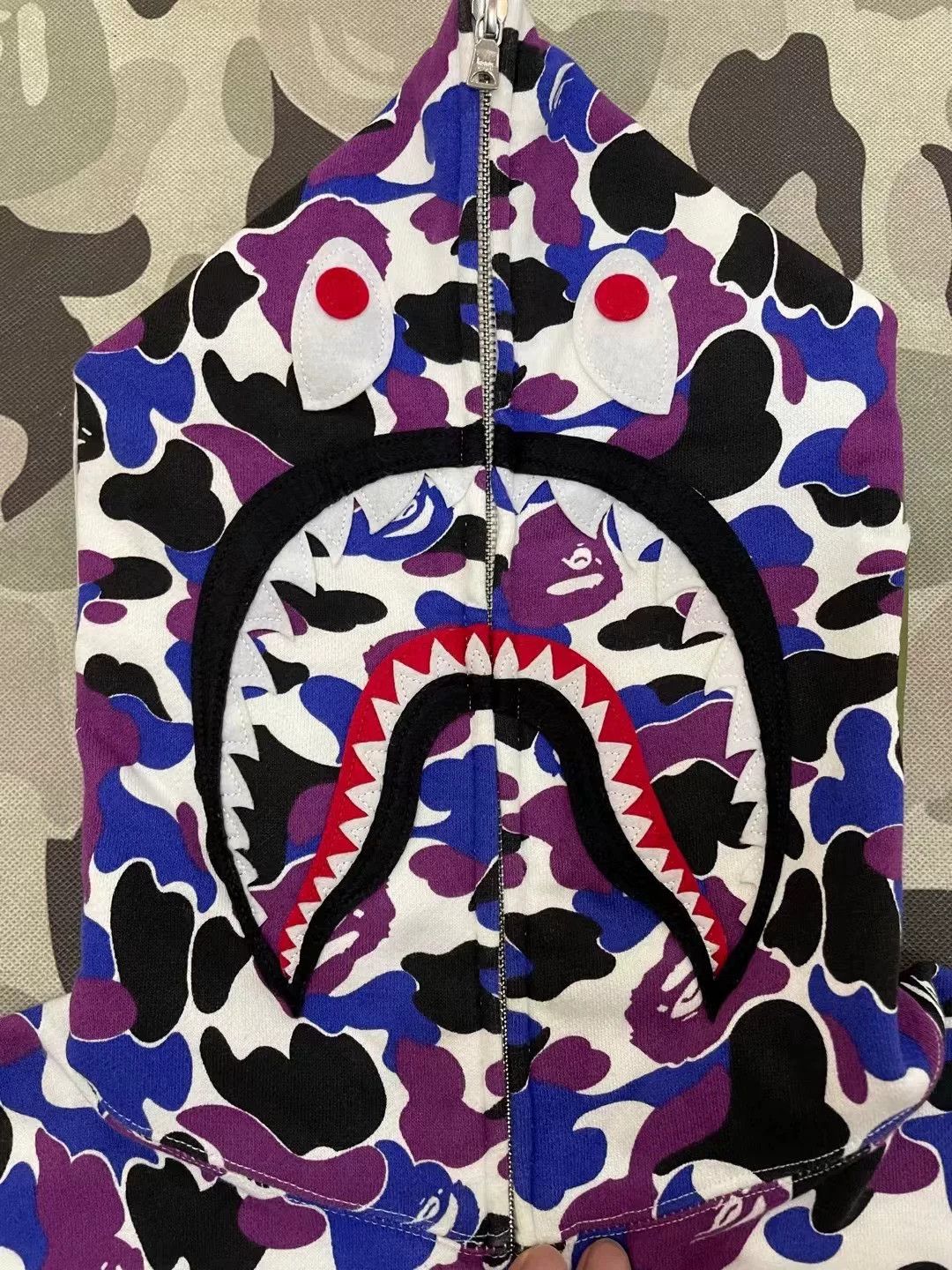 Bape Bape Multi Shark Sweatshirt Pullover Size US L / EU 52-54 / 3 - 2 Thumbnail
