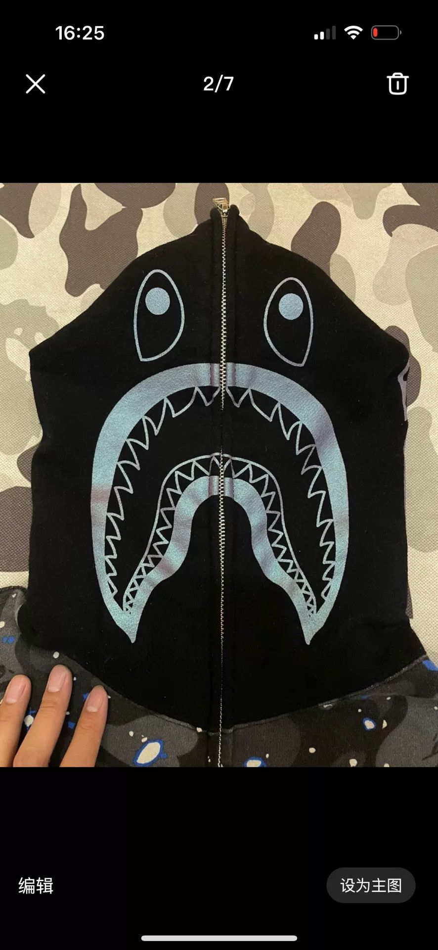 Bape Bape Shark Sweatshirt Pullover Size US L / EU 52-54 / 3 - 2 Thumbnail