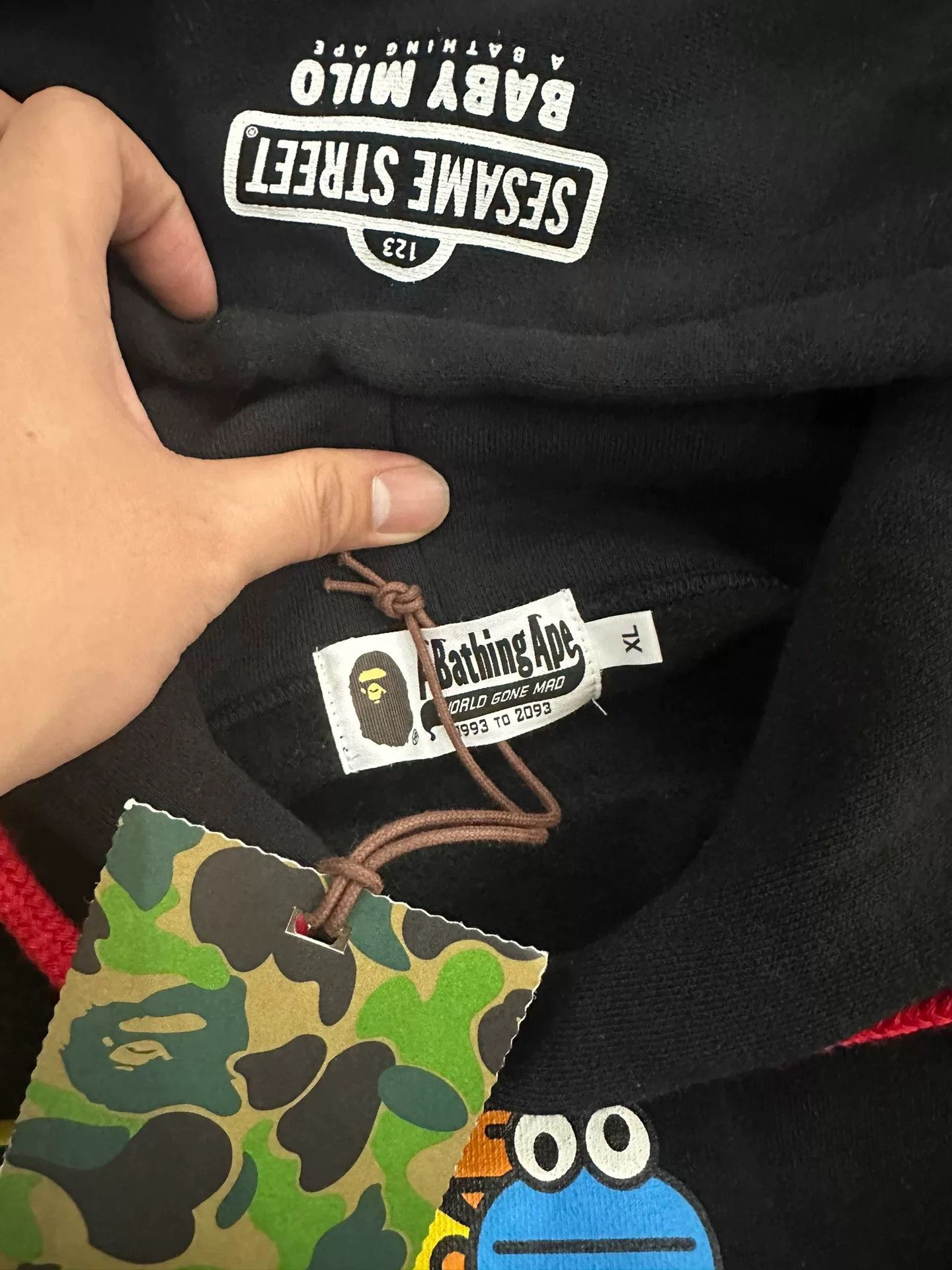 Bape Bape Multi Glow Sweatshirt Pullover Size US XL / EU 56 / 4 - 8 Thumbnail