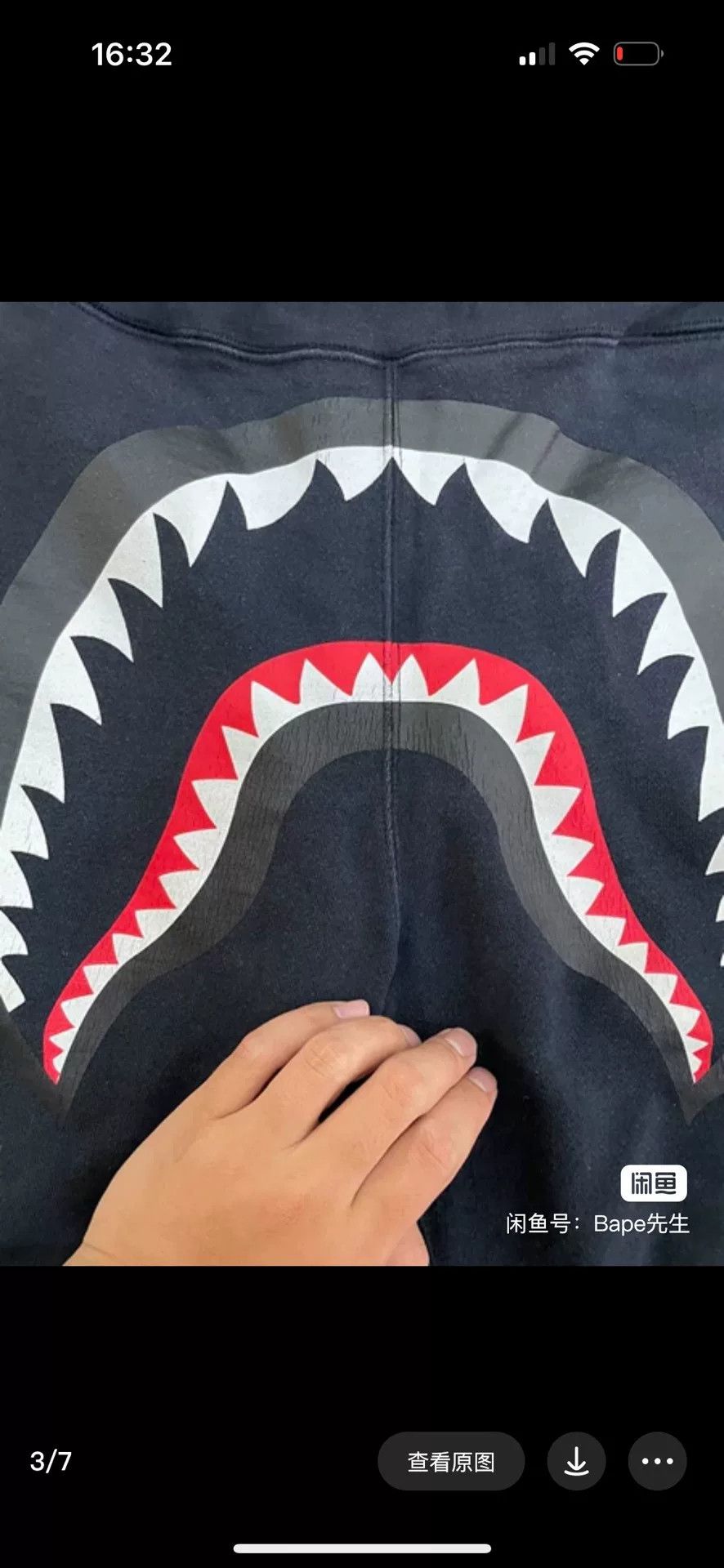 Bape Bape Shark Denim Designer Casual Size US 32 / EU 48 - 3 Thumbnail