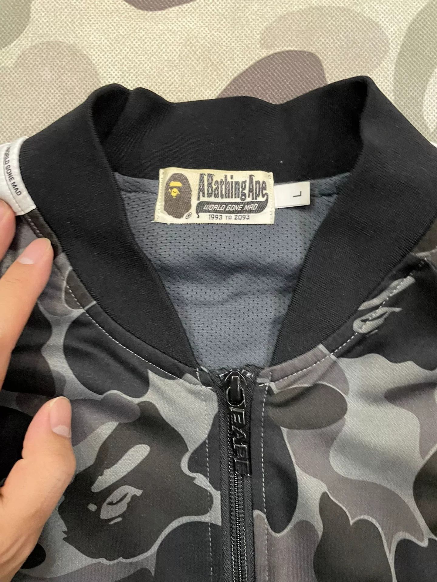 Bape Bape Gray Shark Jacket Outerwear Size US S / EU 44-46 / 1 - 2 Thumbnail