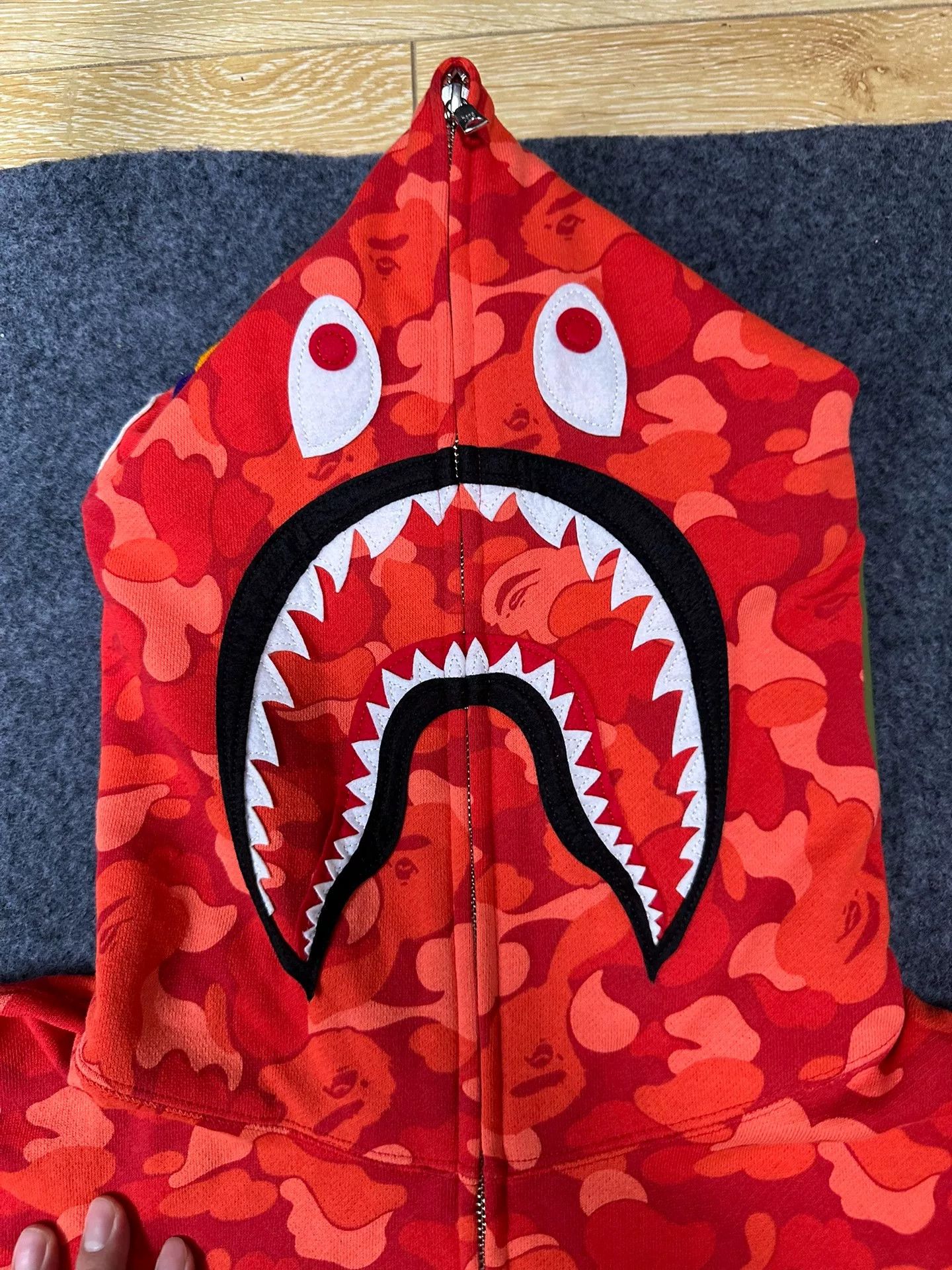 Bape Bape X Multi Shark Sweatshirt Pullover Size US XXL / EU 58 / 5 - 3 Thumbnail