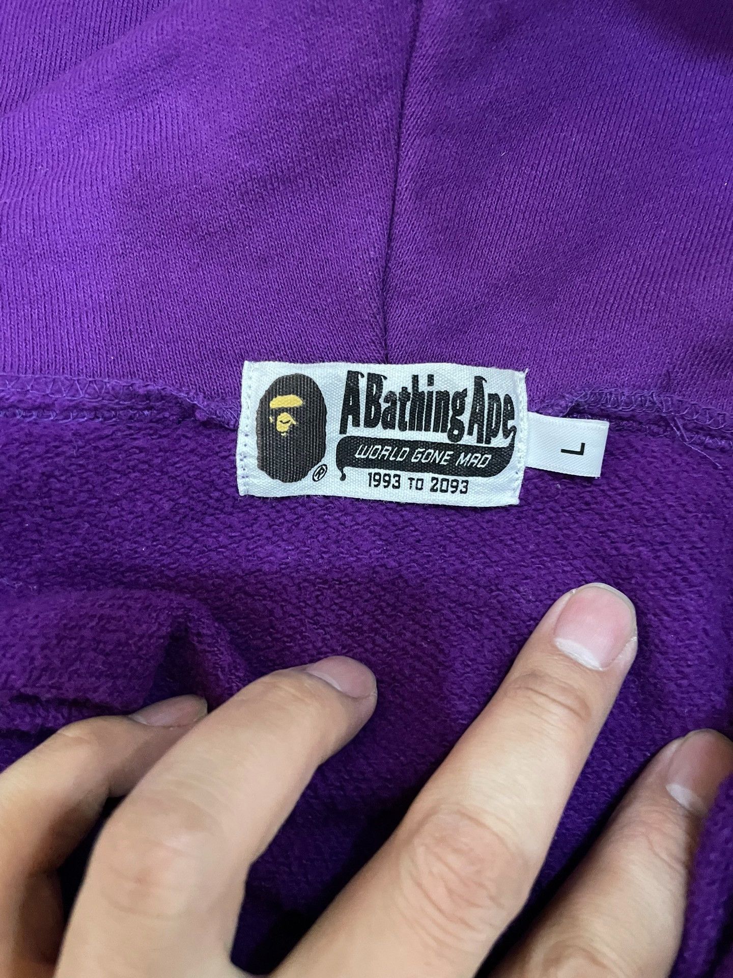 Bape Bape Purple Shark Sweatshirt Pullover Size US L / EU 52-54 / 3 - 5 Thumbnail