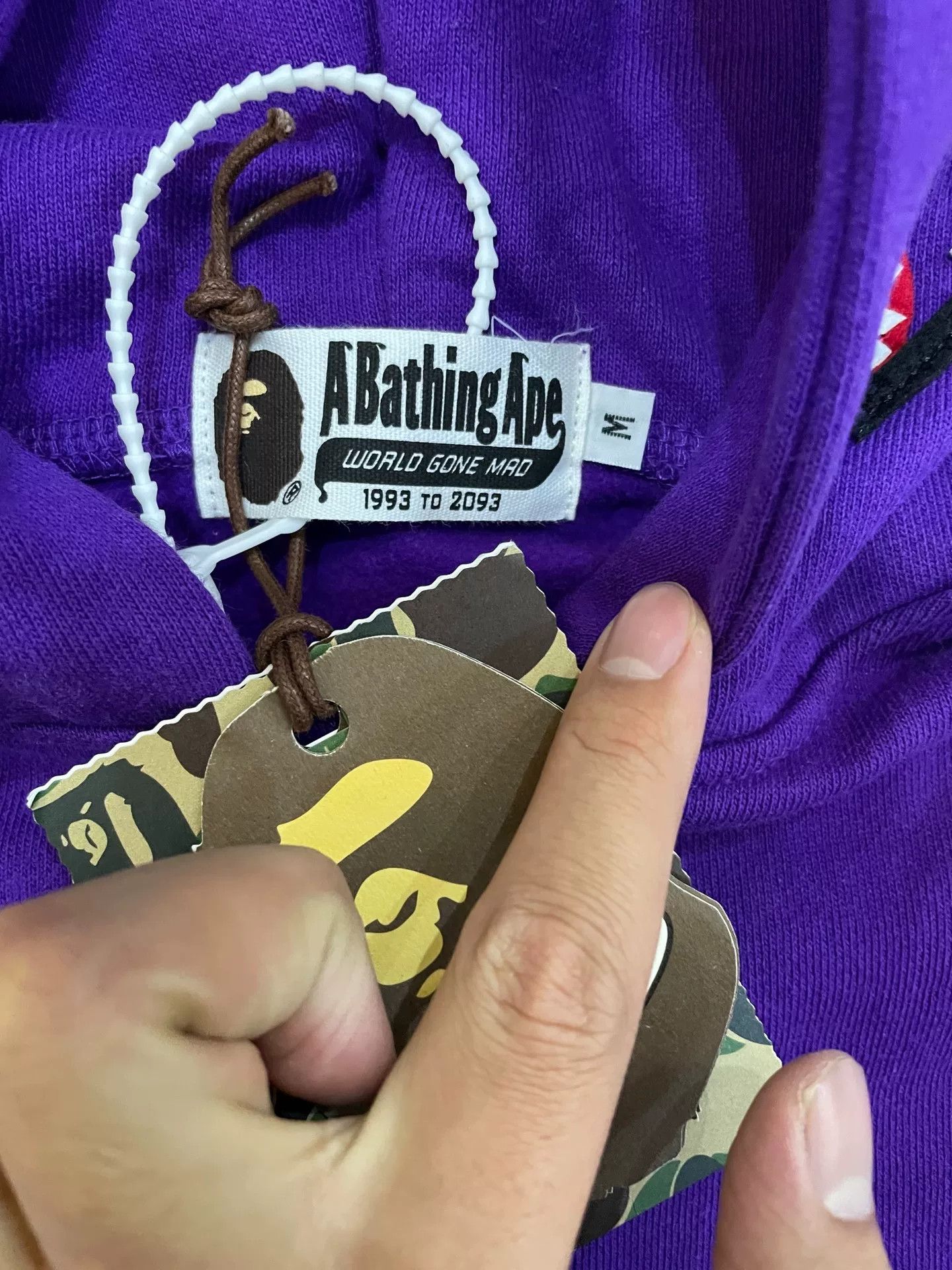 Bape Bape Purple Shark Sweatshirt Pullover Size US M / EU 48-50 / 2 - 2 Thumbnail
