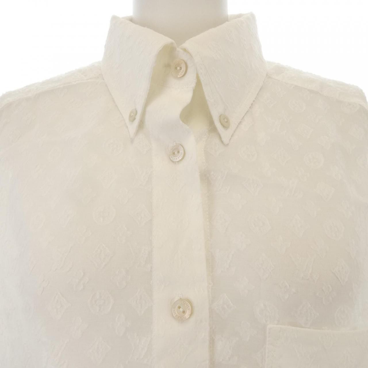 Louis Vuitton Louis Vuitton Louis Vuitton Monogram Fil Coupe Shirt Textile Dress Shirt FPBL06UM7 DUTY FREE for USA Size ONE SIZE - 5 Thumbnail