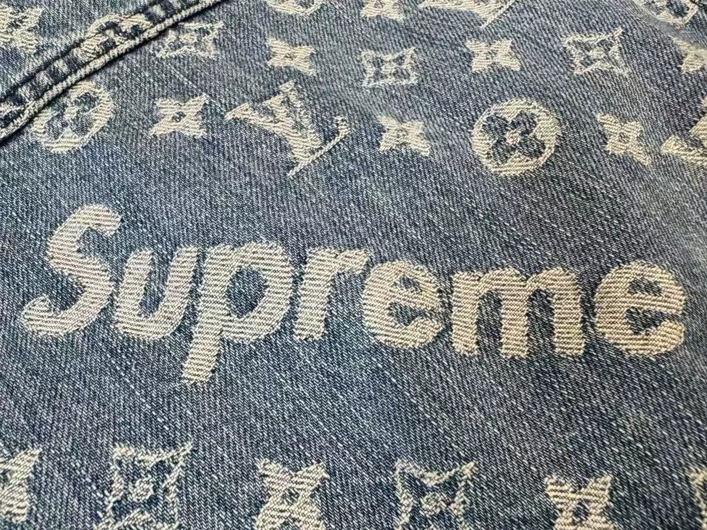 Louis Vuitton Louis Vuitton x Supreme Logo Denim Jacket Size US S / EU 44-46 / 1 - 5 Thumbnail