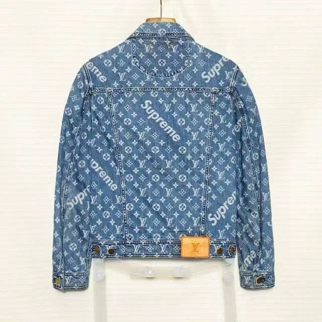 Louis Vuitton Louis Vuitton x Supreme Logo Denim Jacket Size US S / EU 44-46 / 1 - 2 Thumbnail
