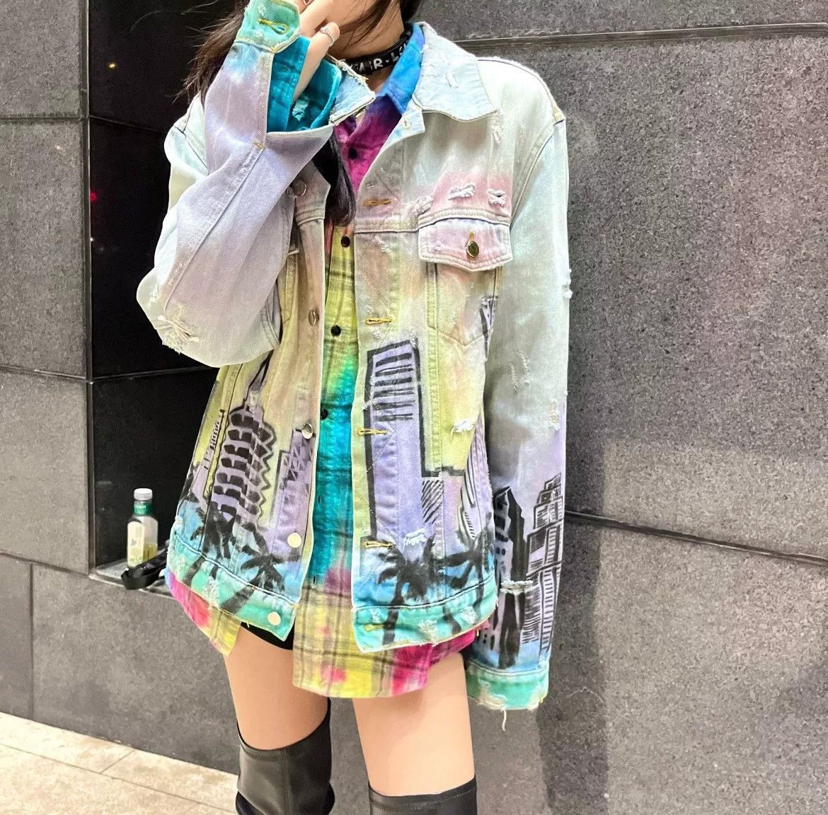 Amiri Amiri Hollywood Distressed Denim Jacket Size US XS / EU 42 / 0 - 6 Thumbnail