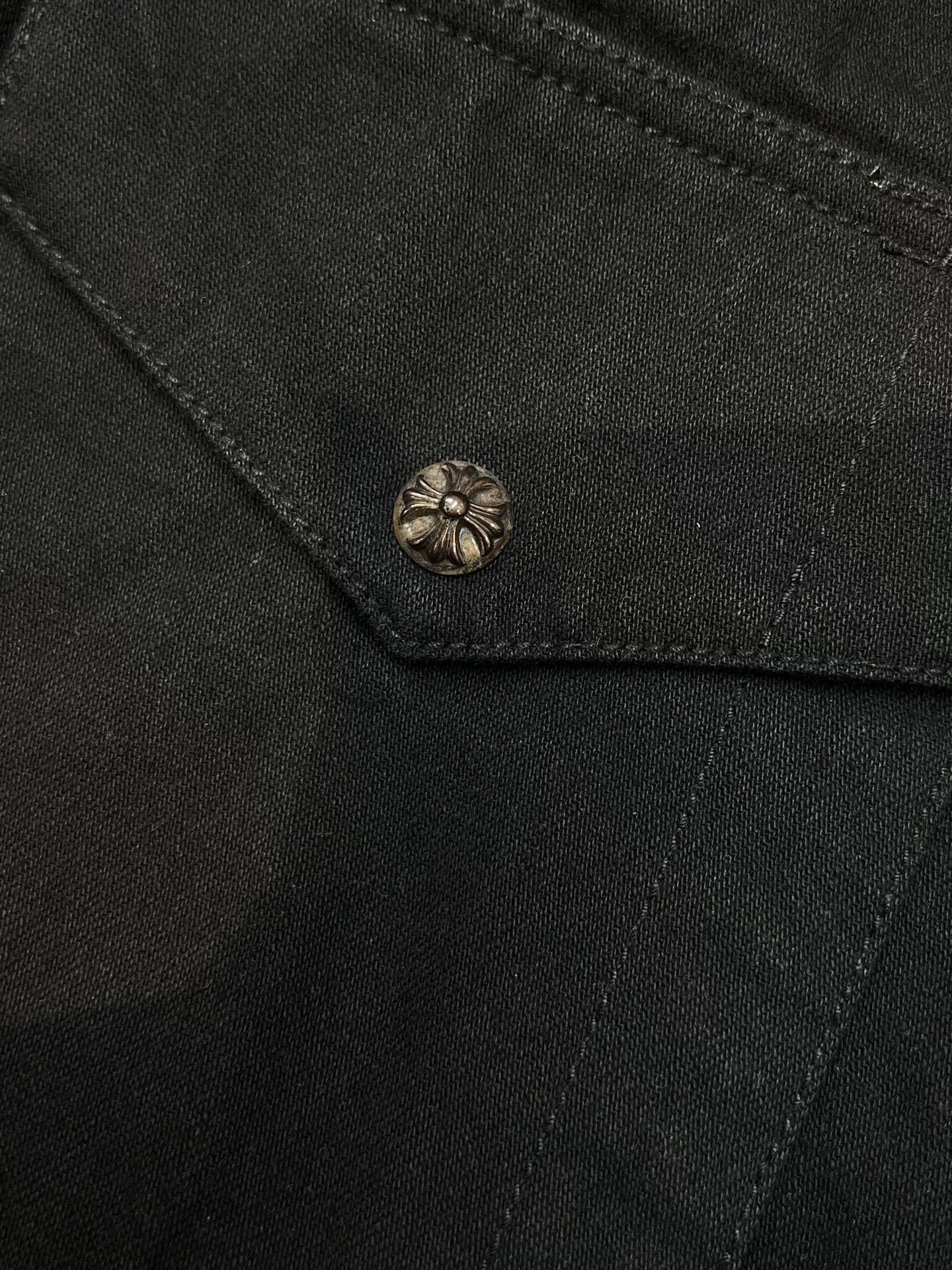 Chrome Hearts Chrome Hearts Denim Cross Leather Patch Shirt Size US XL / EU 56 / 4 - 3 Thumbnail
