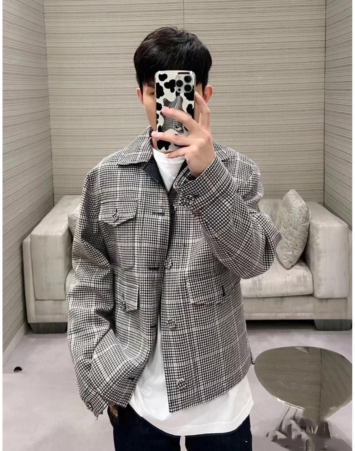 Dior Dior Houndstooth Men's Jacket Size US S / EU 44-46 / 1 - 9 Thumbnail