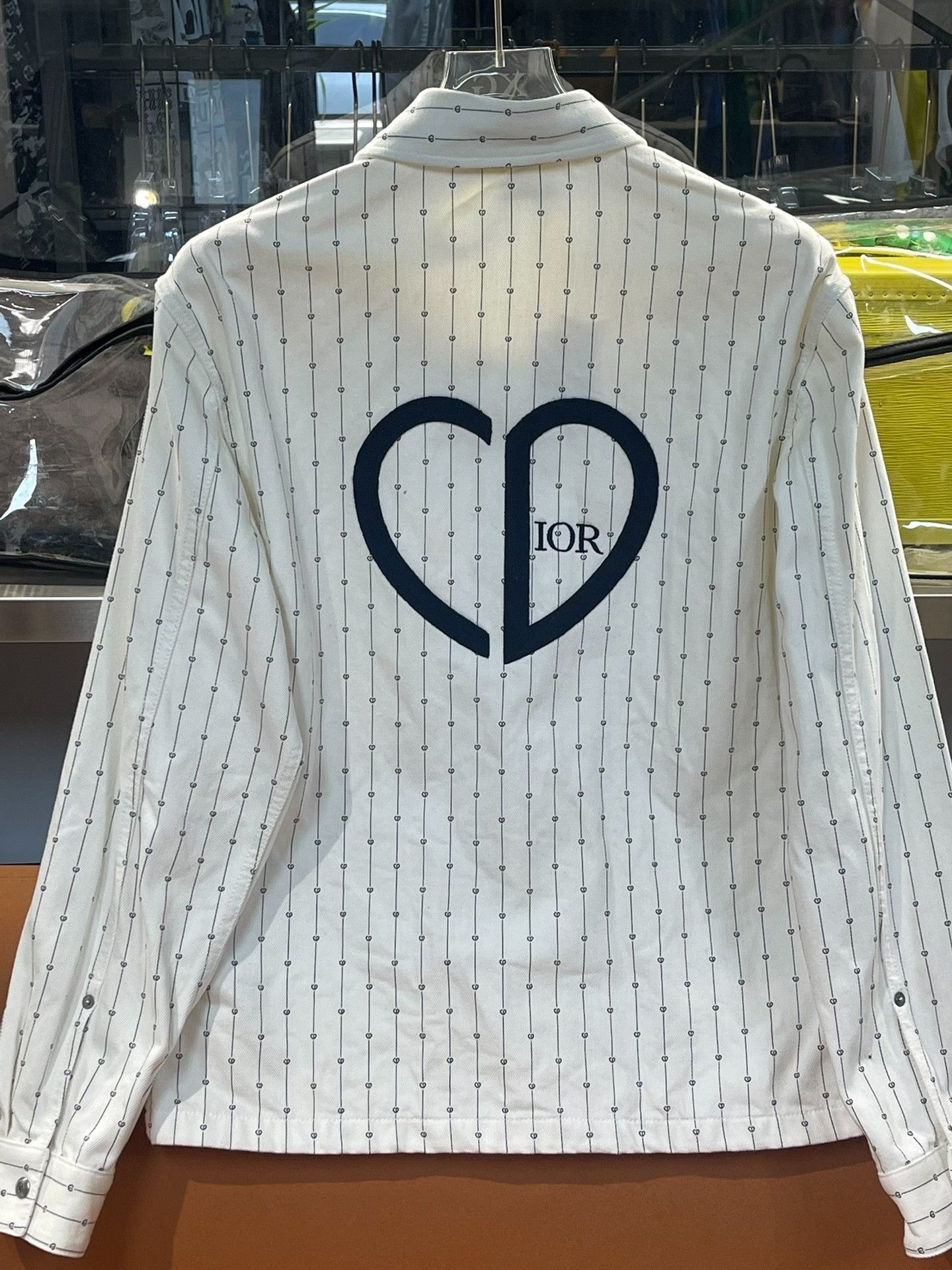 Dior Dior SS22 Striped Logo Embroidery Denim Jacket Size US S / EU 44-46 / 1 - 2 Thumbnail
