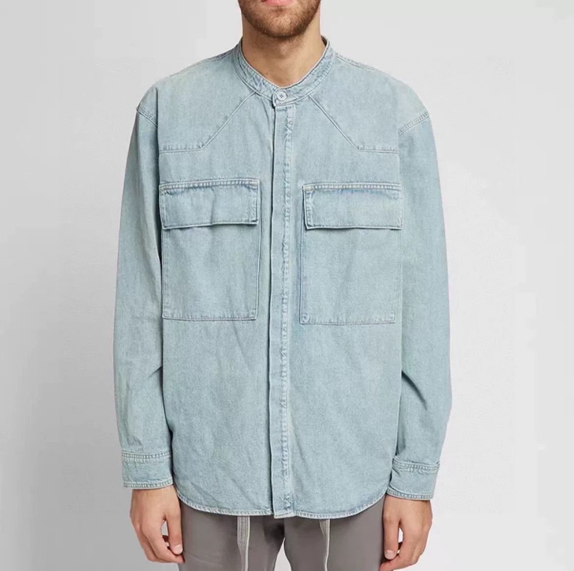 Fear of God Fear of God Vintage Denim Shirt Size US S / EU 44-46 / 1 - 7 Thumbnail