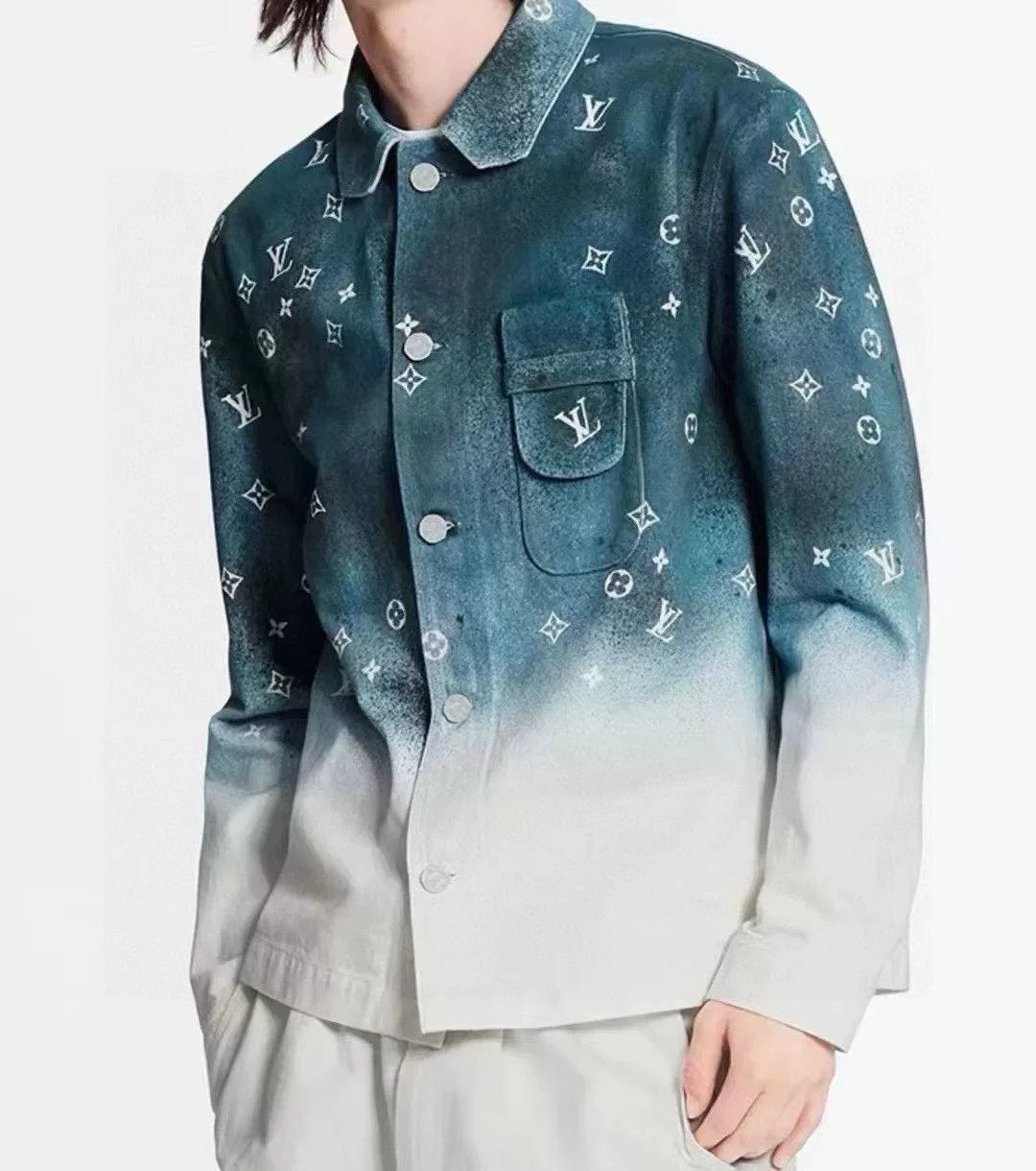 Louis Vuitton Louis Vuitton Starry Gradient Denim Jacket Size US M / EU 48-50 / 2 - 7 Thumbnail