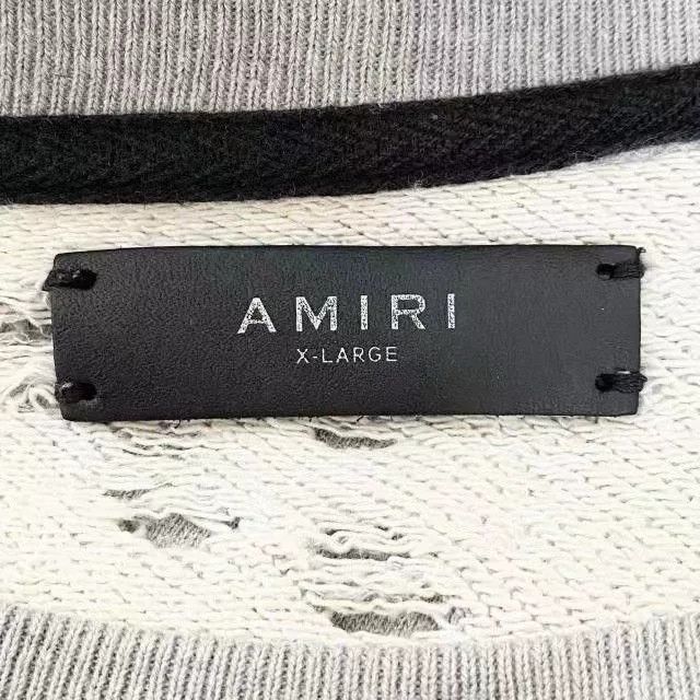 Amiri AMIRI Distressed Letter Logo Crewneck Sweatshirt Men's Size US L / EU 52-54 / 3 - 4 Thumbnail