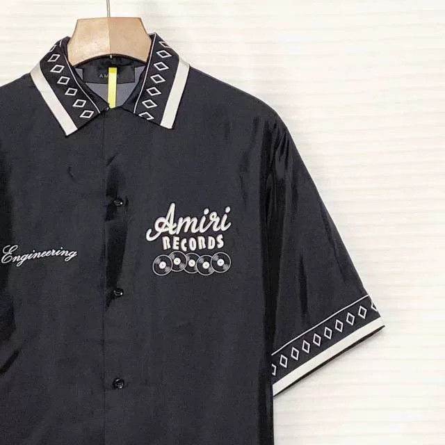 Amiri AMIRI Men's Letter Stripe Cuban Collar Shirt Size US L / EU 52-54 / 3 - 3 Thumbnail