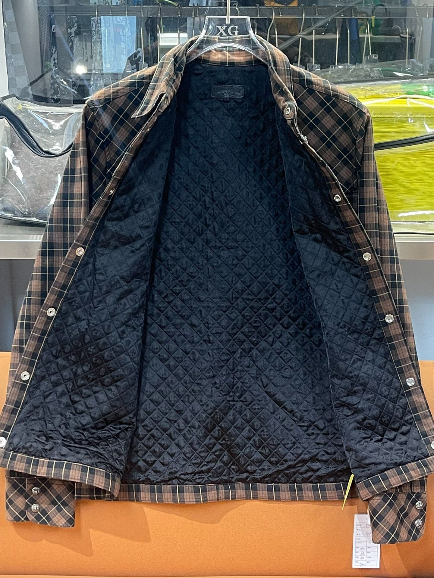 Chrome Hearts Chrome Hearts Brown Sheepskin Patchwork Plaid Shirt Size US L / EU 52-54 / 3 - 3 Thumbnail