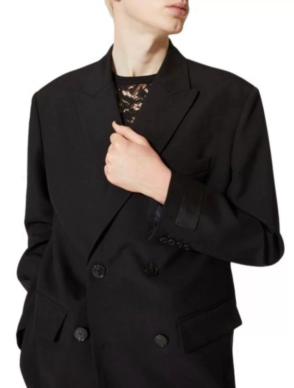 Valentino Valentino Black V-Neck Loose Jacket Size US M / EU 48-50 / 2 - 9 Thumbnail