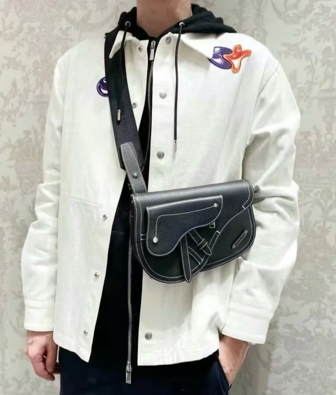 Dior DIOR x KENNY SCHARF Men's Solid Shirt Jacket Size US S / EU 44-46 / 1 - 9 Thumbnail