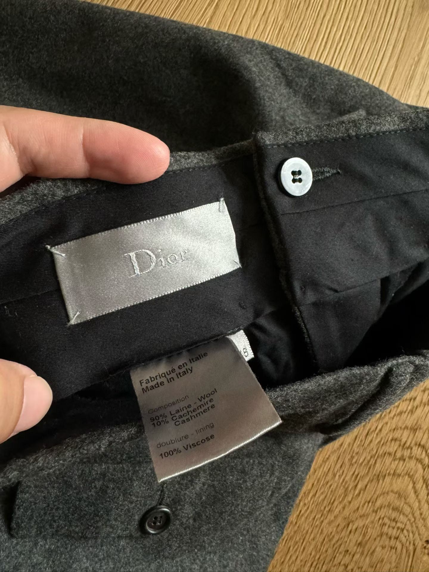 Dior Dior Gray Wool Blend Flared Pants Size US 32 / EU 48 - 3 Thumbnail