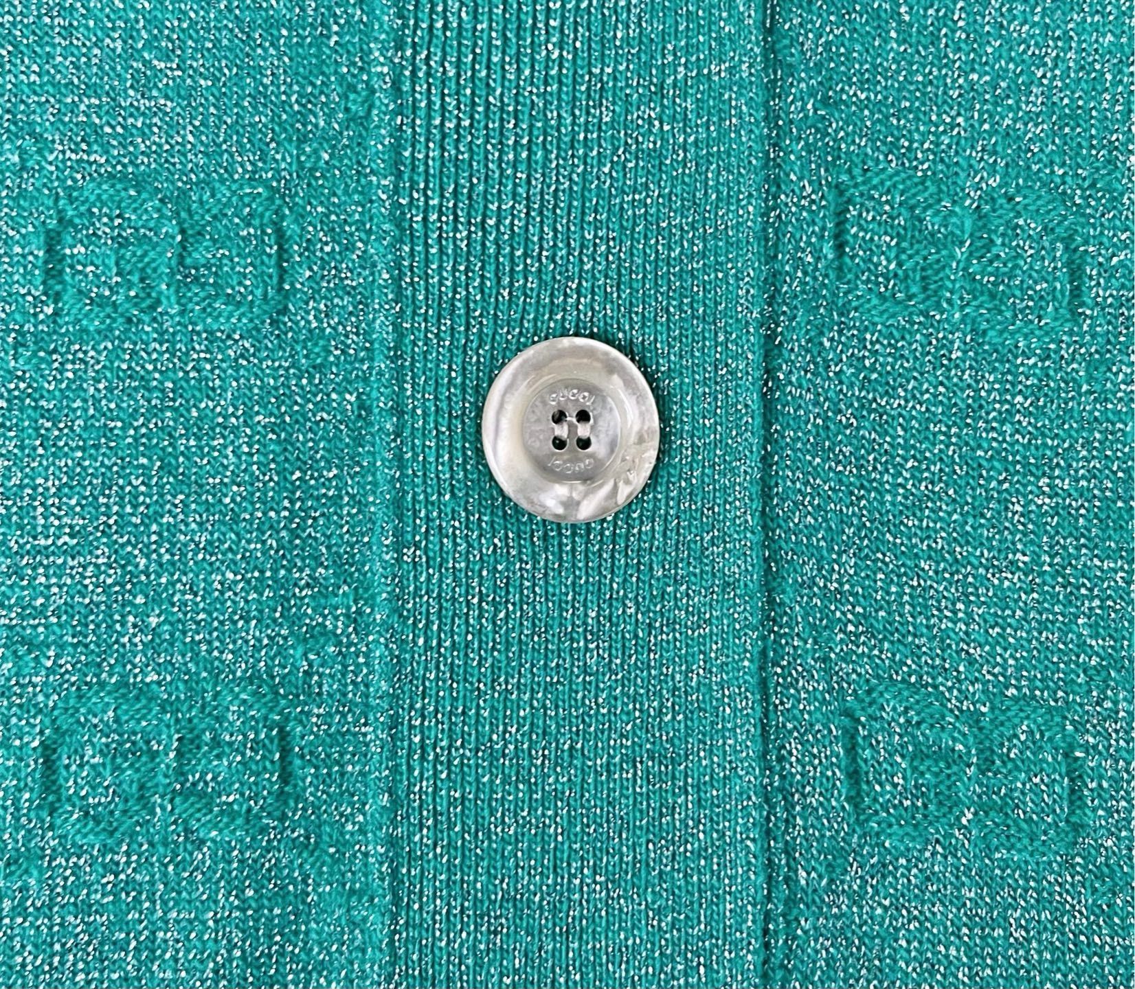 Gucci Gucci Green Double G Embossed Knit Cardigan Size US M / EU 48-50 / 2 - 4 Thumbnail