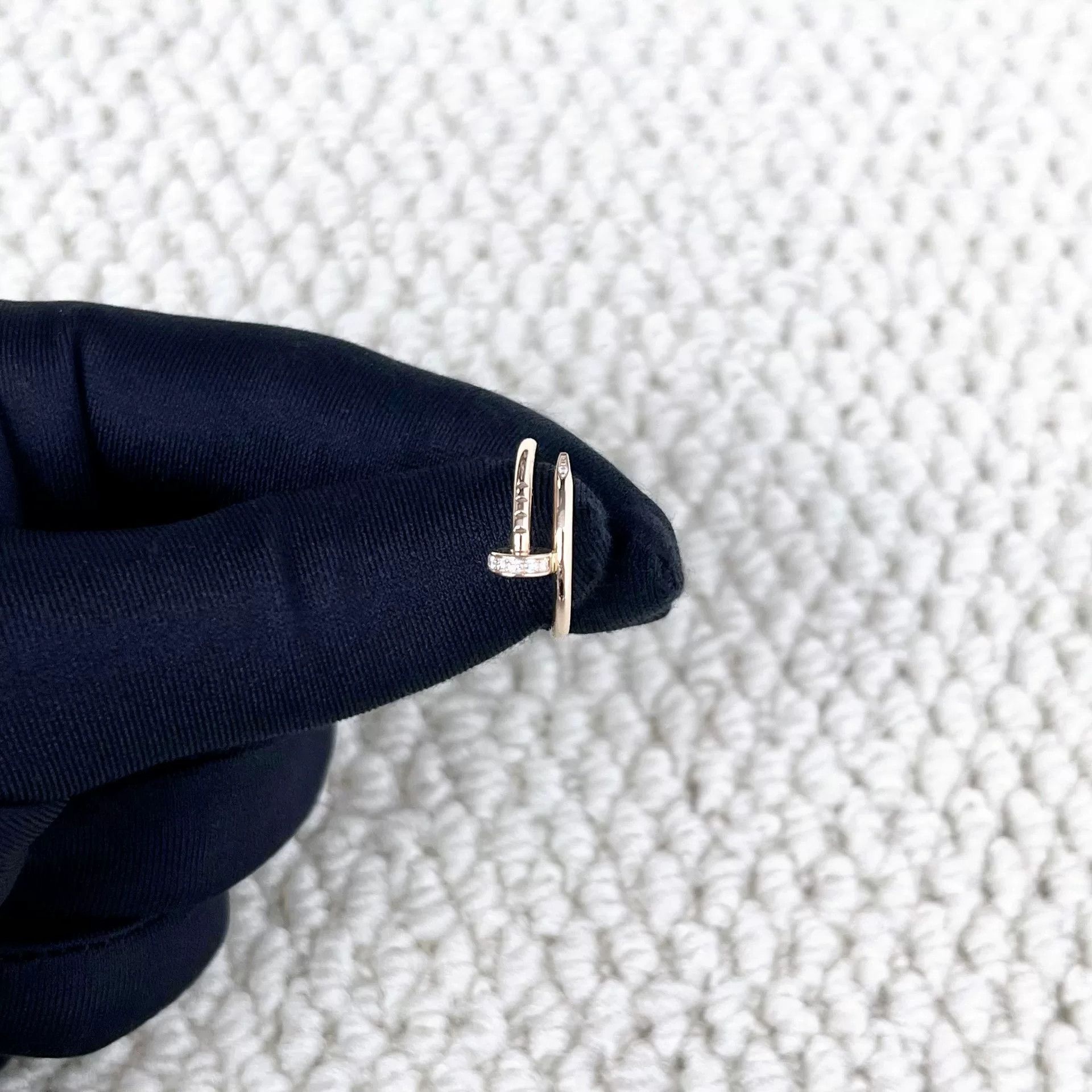 Cartier Cartier Rose Gold Diamond Nail Ring Size ONE SIZE - 3 Thumbnail