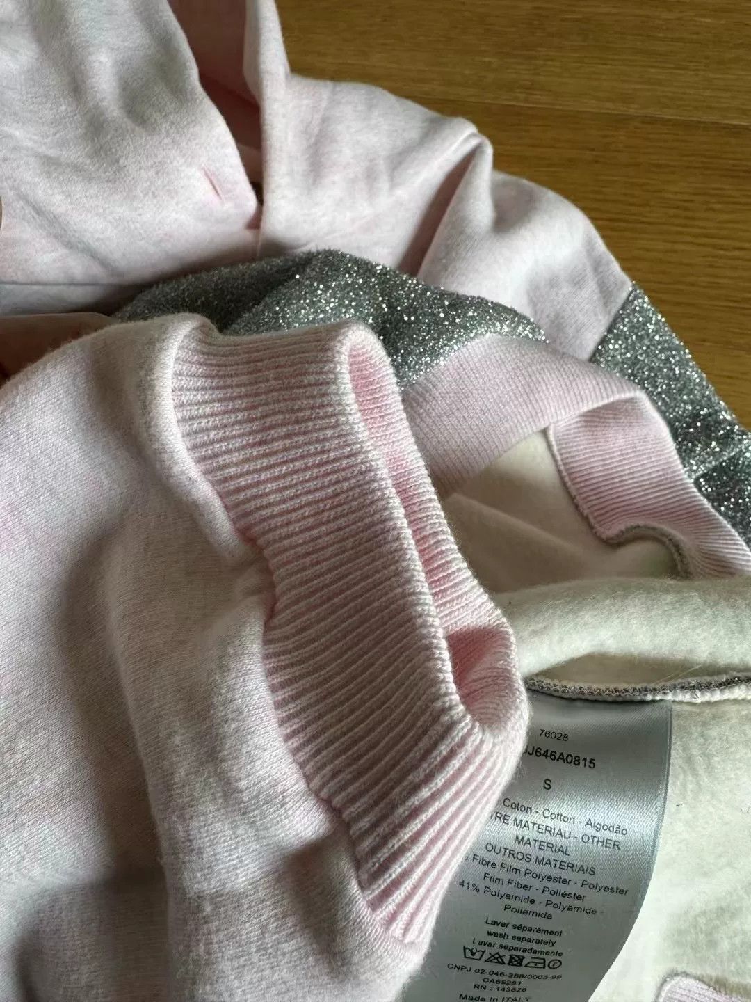Dior Dior ERL Collaboration Pink Sequined Hoodie Size S / US 4 / IT 40 - 5 Thumbnail