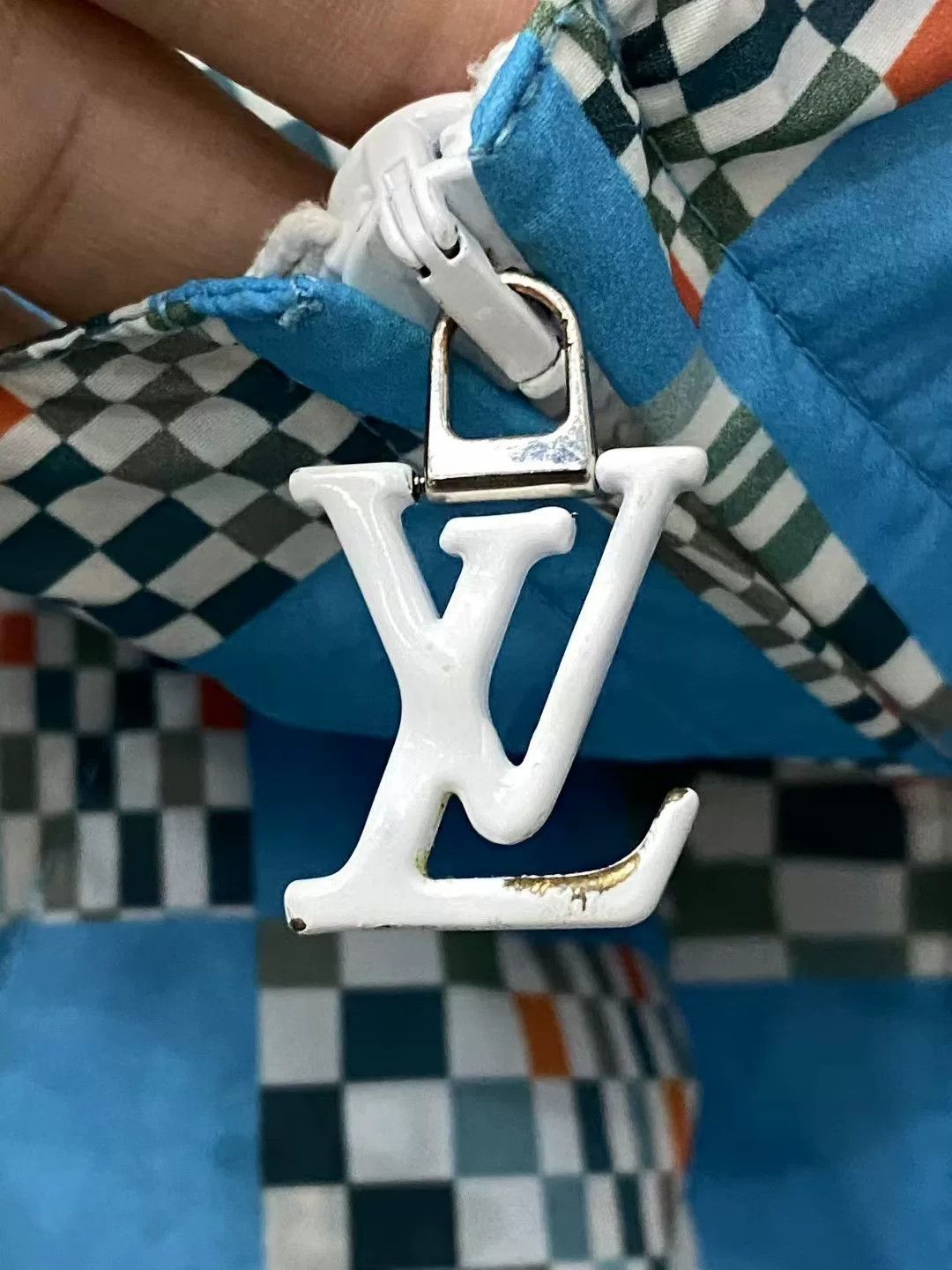 Louis Vuitton Louis Vuitton Blue Damier Logo Jacket Size US S / EU 44-46 / 1 - 5 Thumbnail